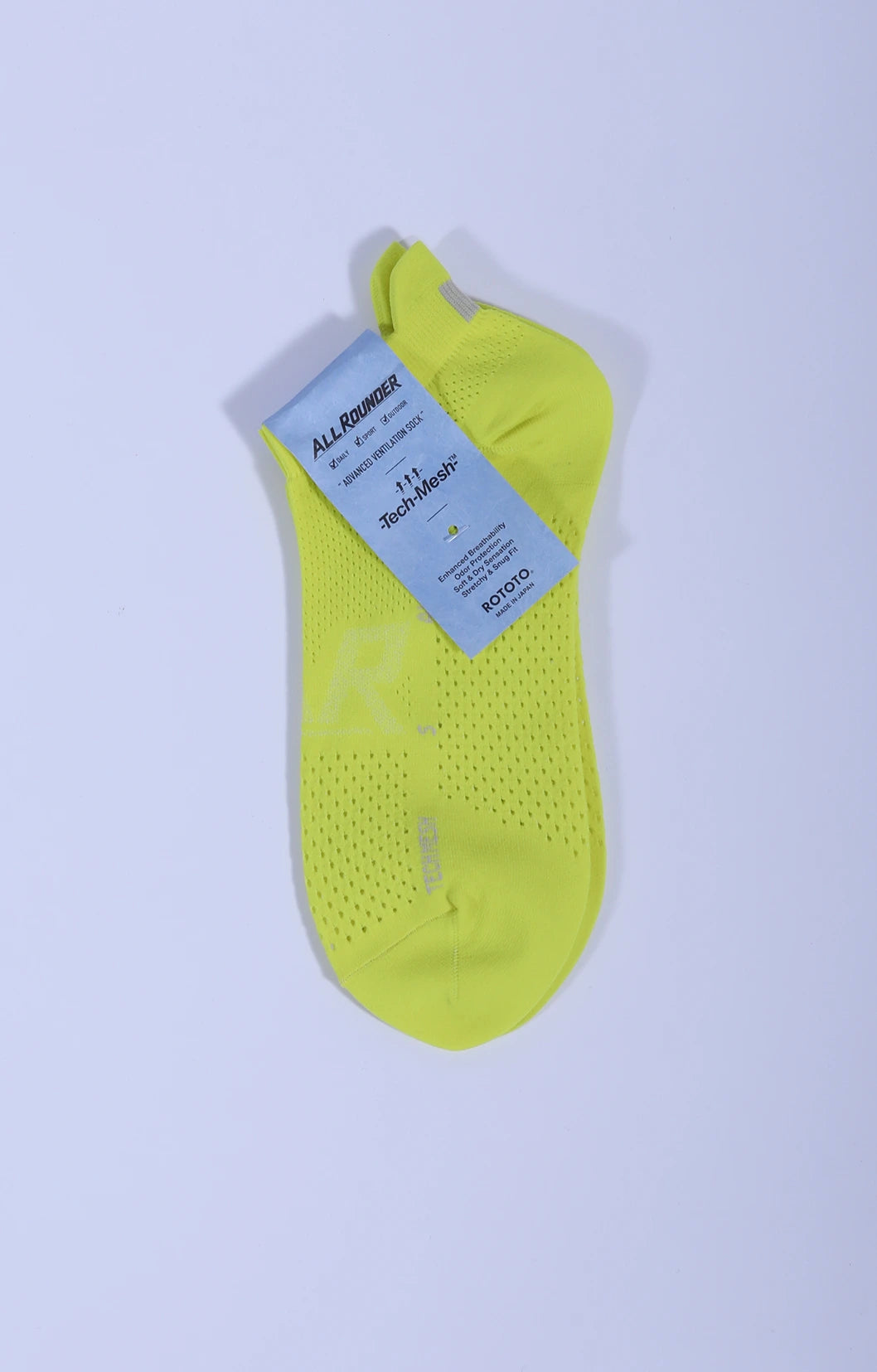 All Rounder Tech Sock Lemon/Lime (Short)