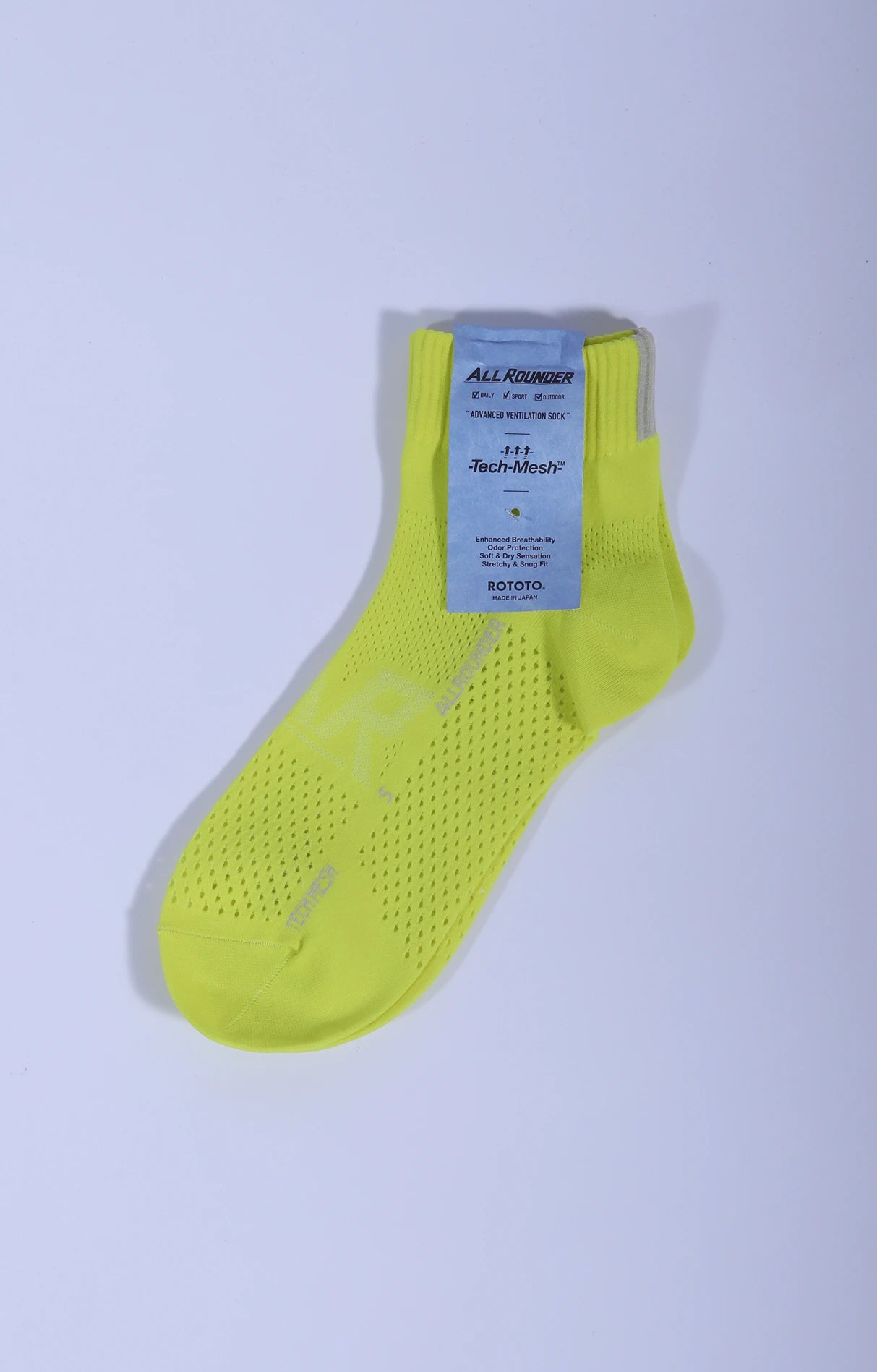 All Rounder Tech Sock Lemon/Lime (Long)