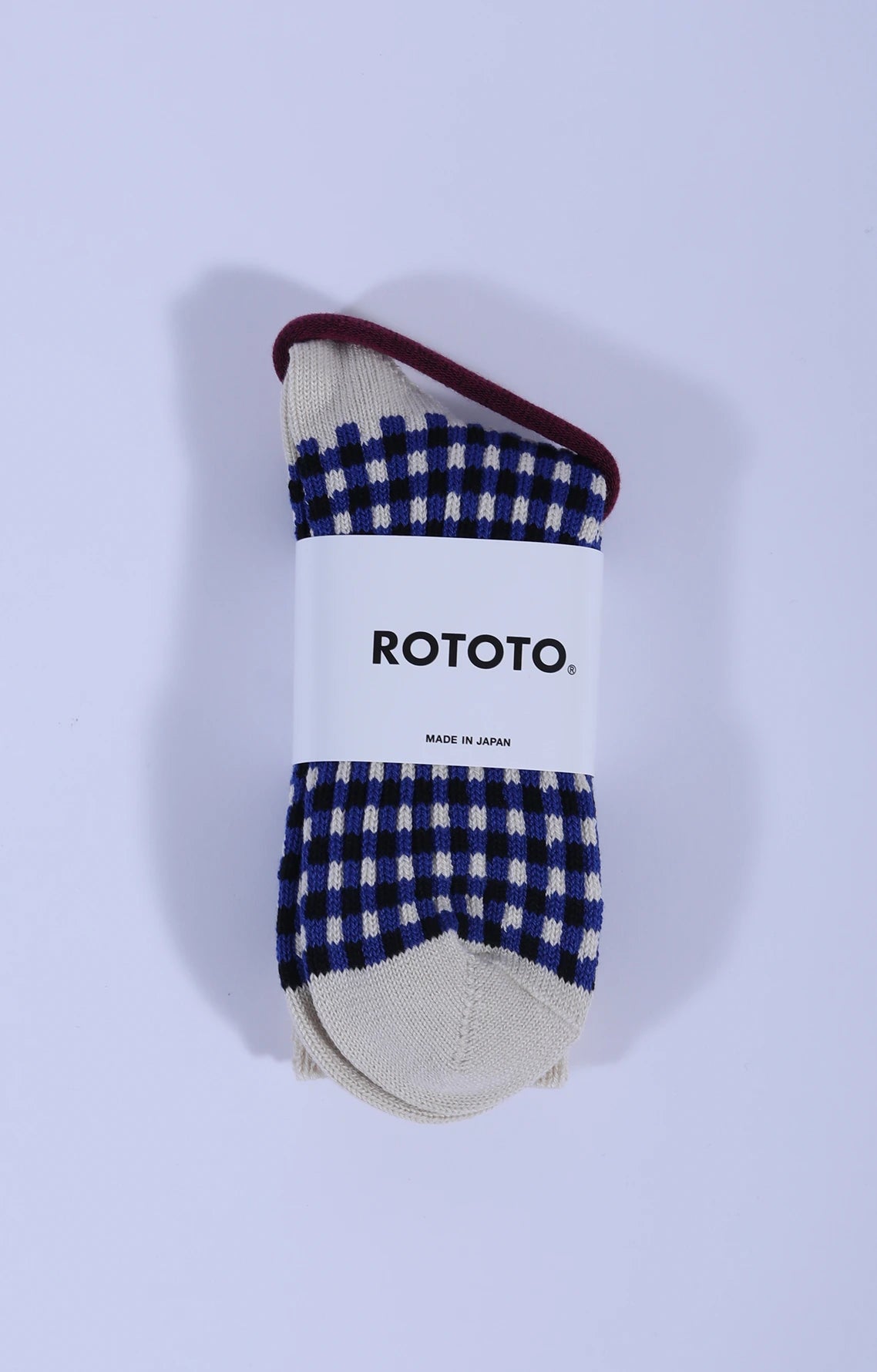 Gingham Check Sock Blue/Black