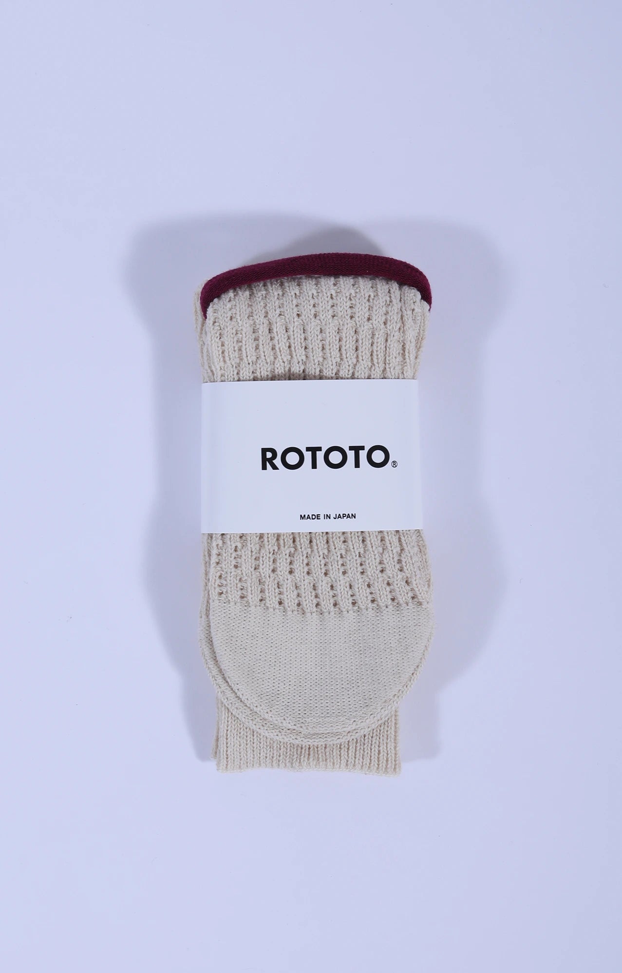 Folk Crochet Sock Ecru