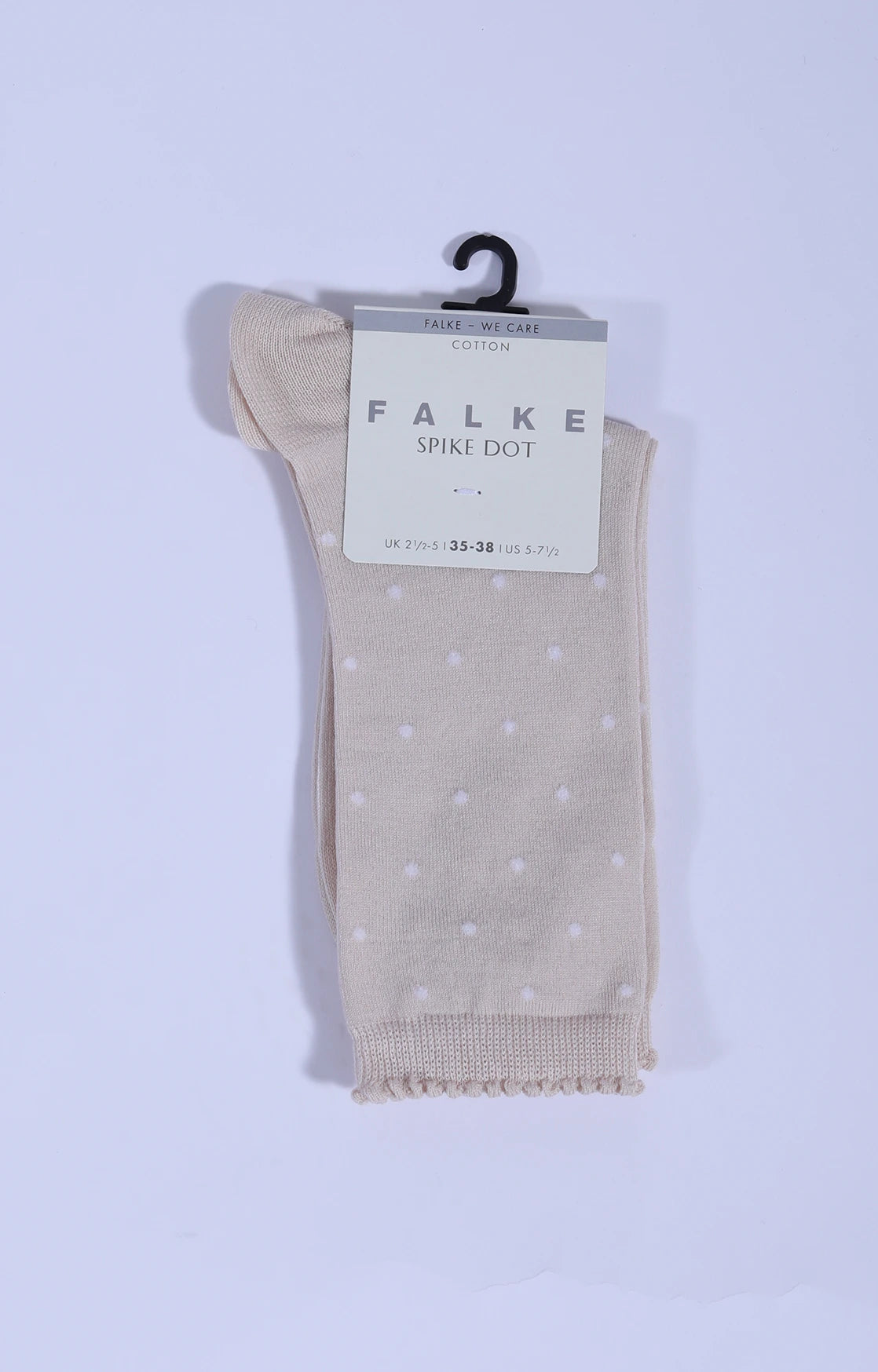 Spike Dot Sock Beige/White