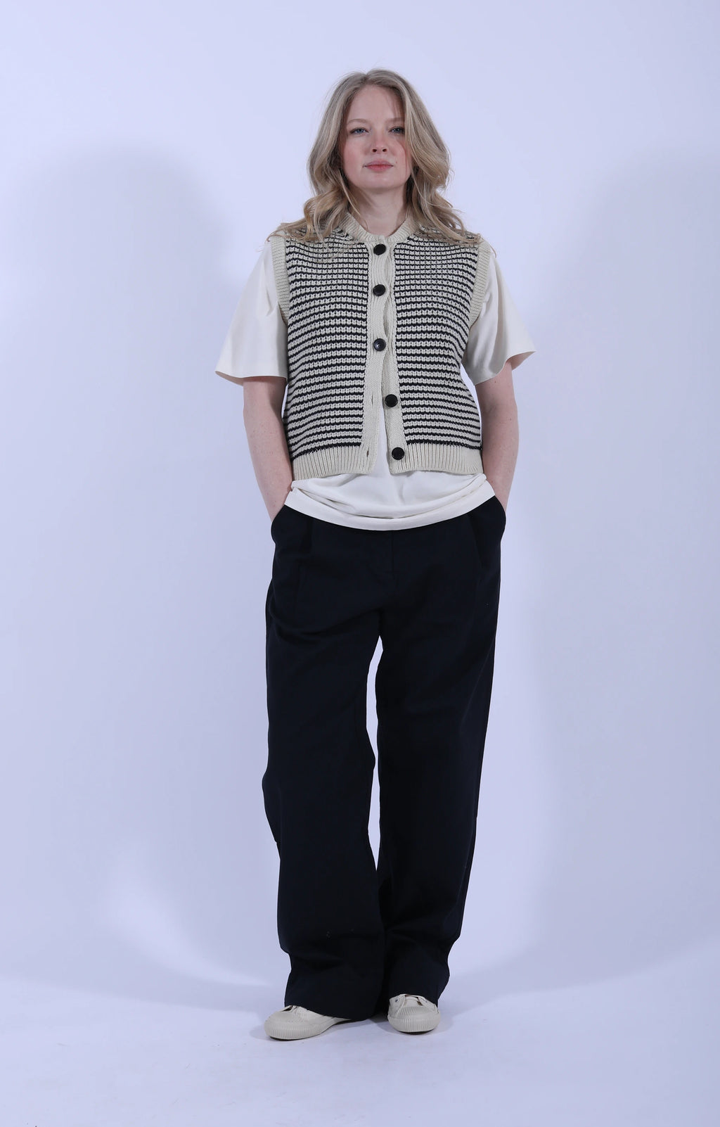 Asha Vest Mix Black Navy