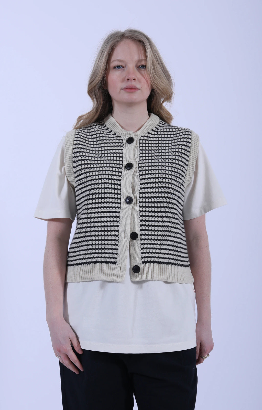 Asha Vest Mix Black Navy
