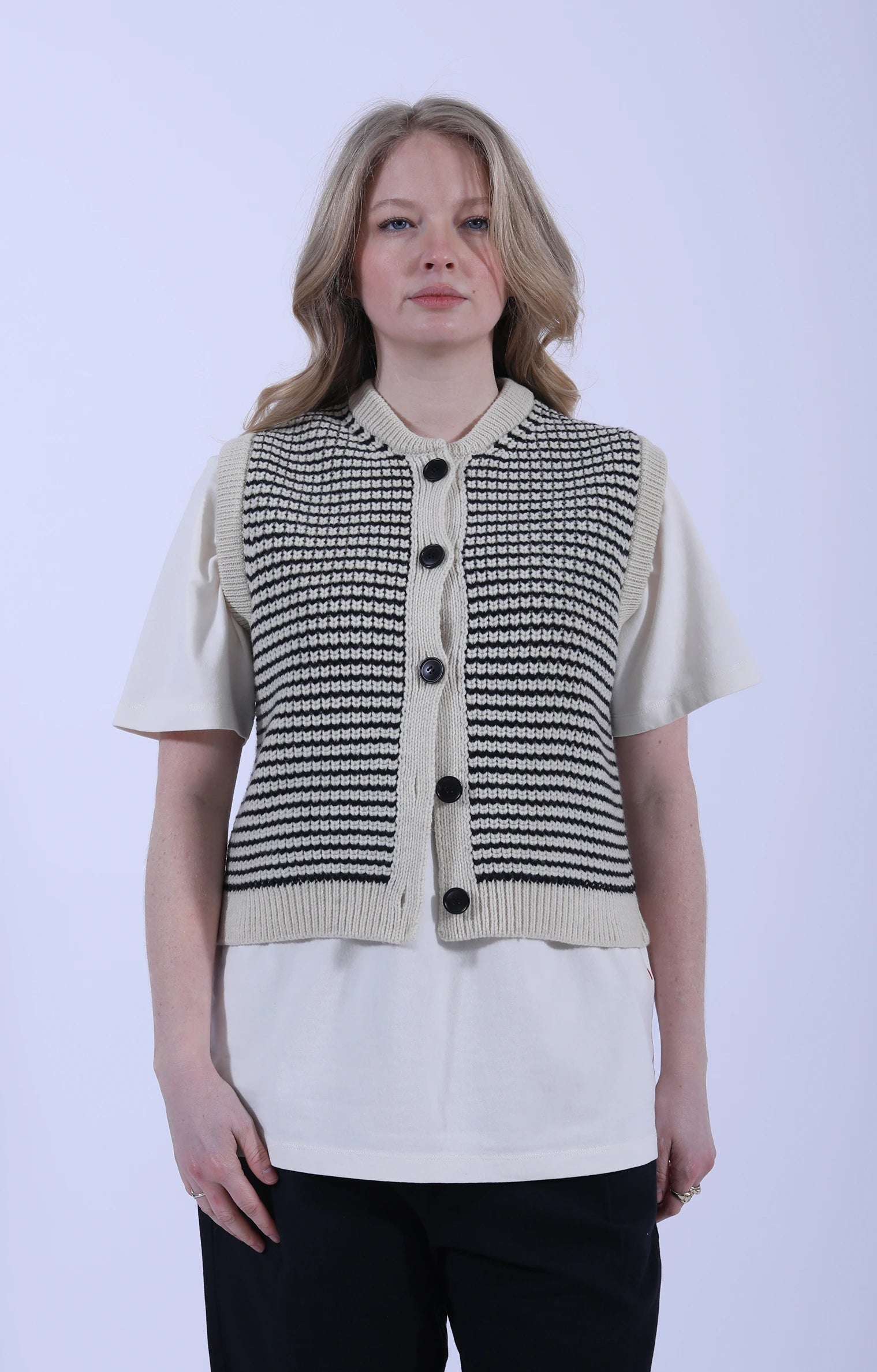 Asha Vest Mix Black Navy