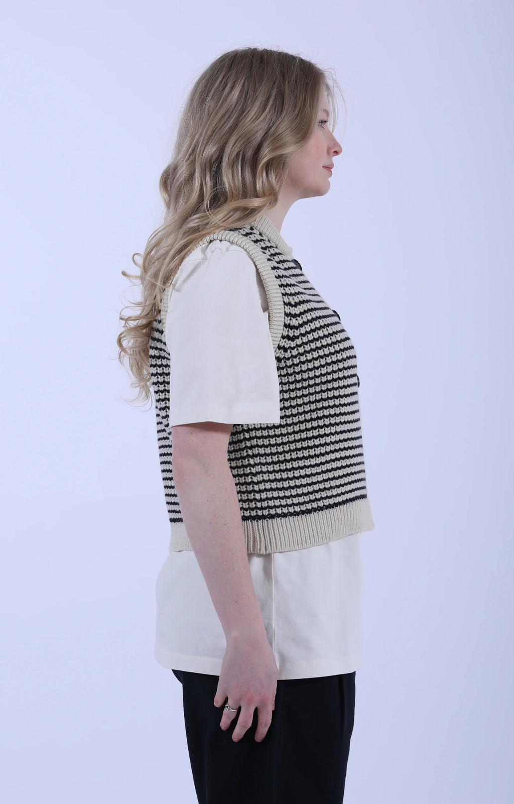 Asha Vest Mix Black Navy