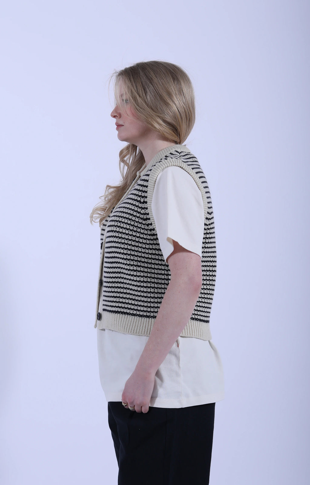 Asha Vest Mix Black Navy