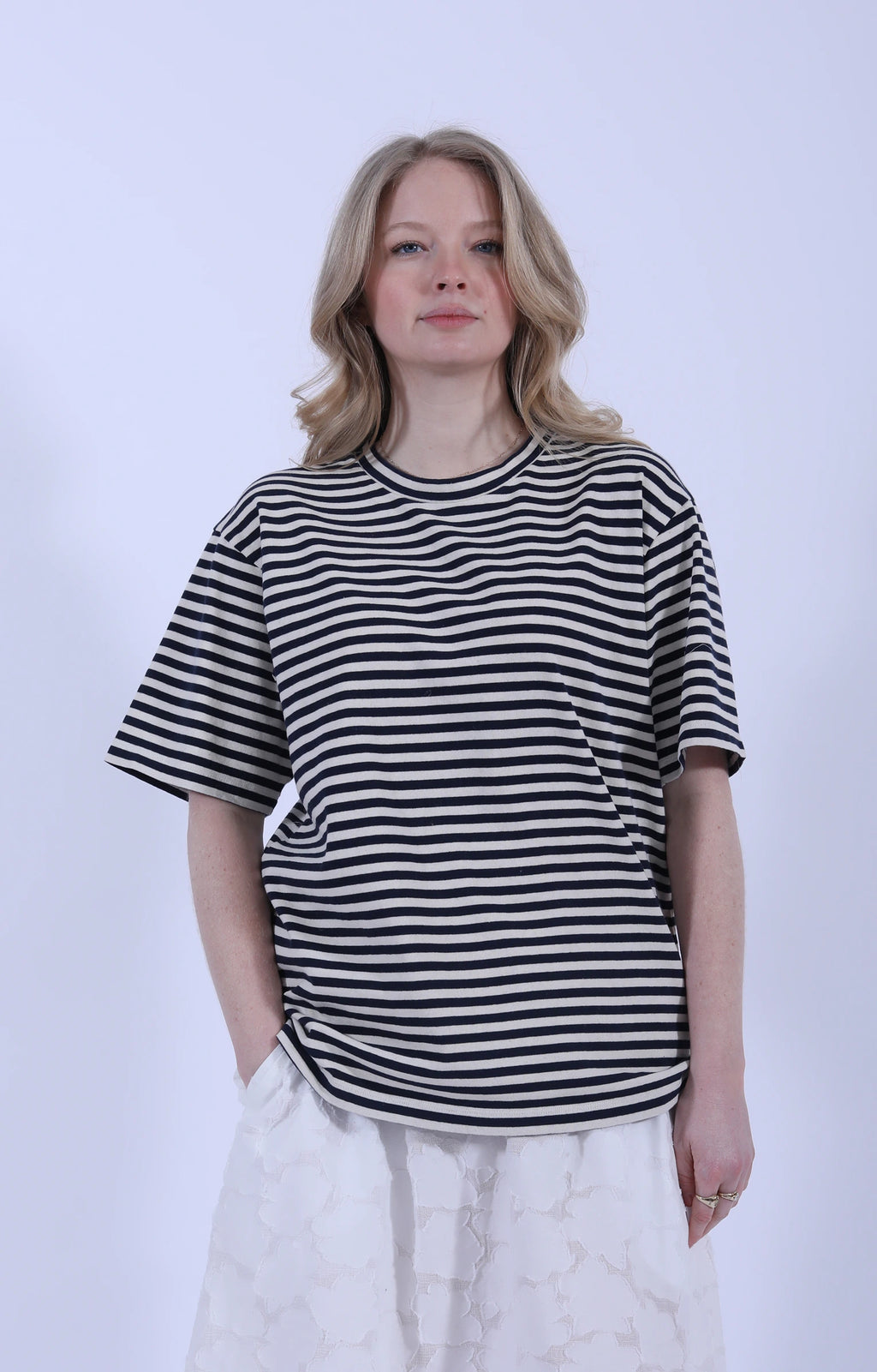 Lui Circular Striped Tee Mix Night