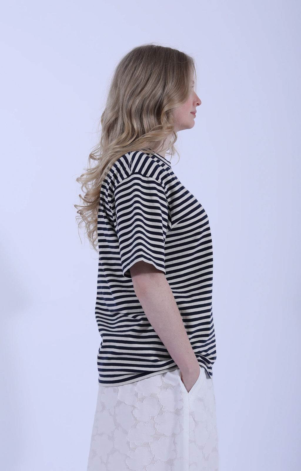 Lui Circular Striped Tee Mix Night