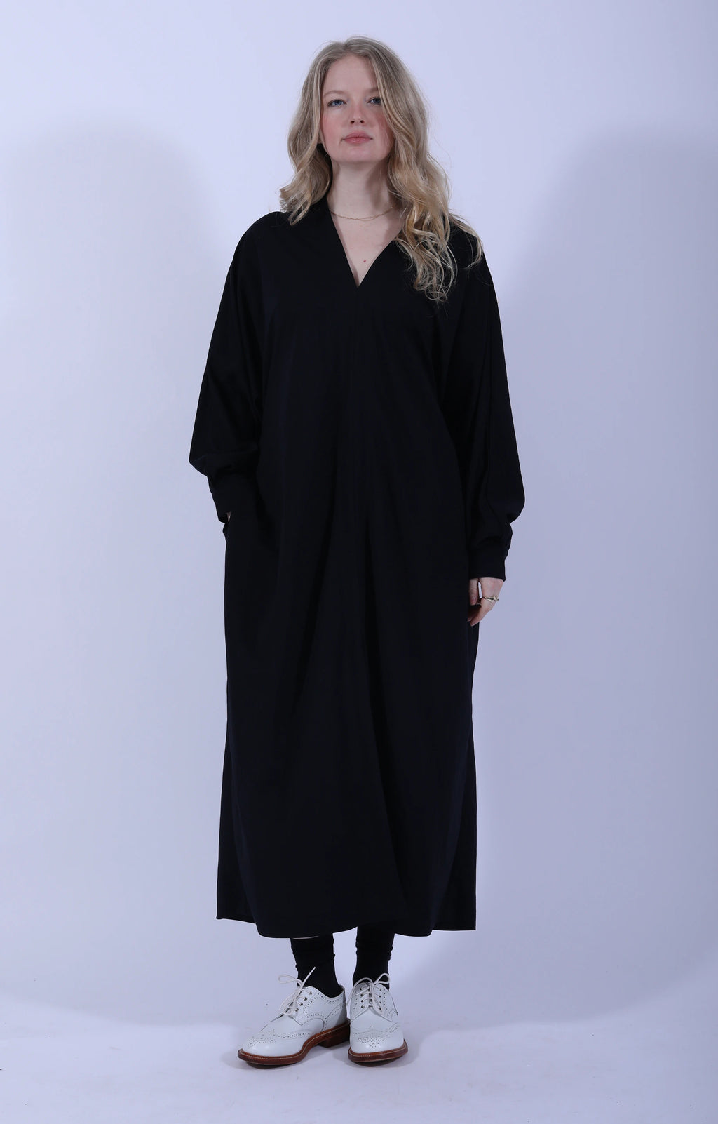 Kimono Dress Rayon Navy Blue