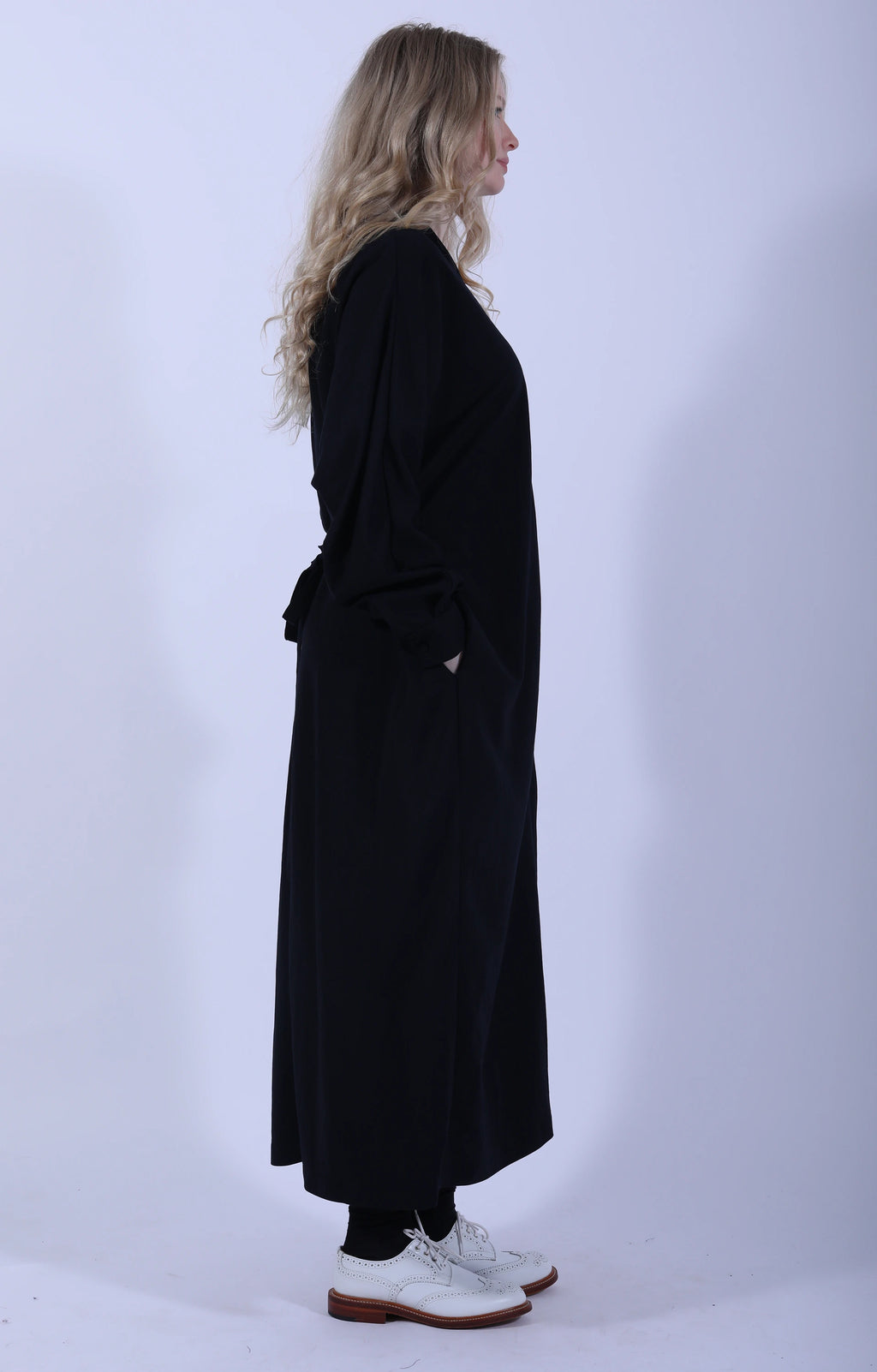 Kimono Dress Rayon Navy Blue
