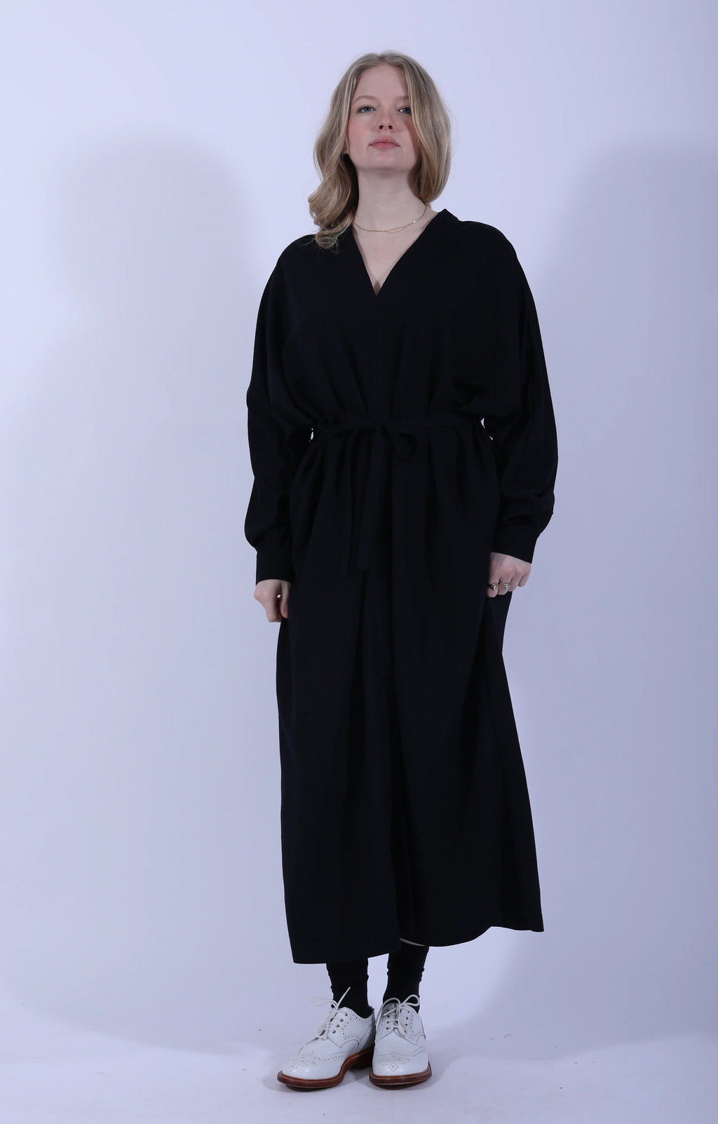 Kimono Dress Rayon Navy Blue