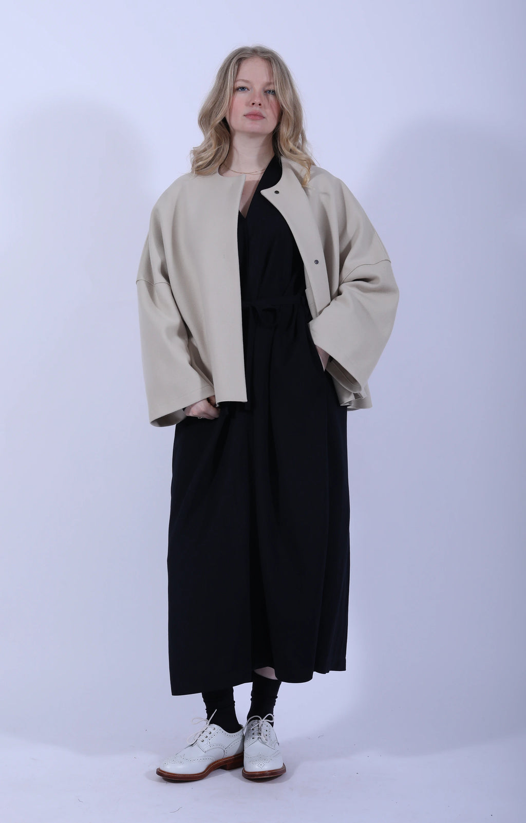 Kimono Dress Rayon Navy Blue