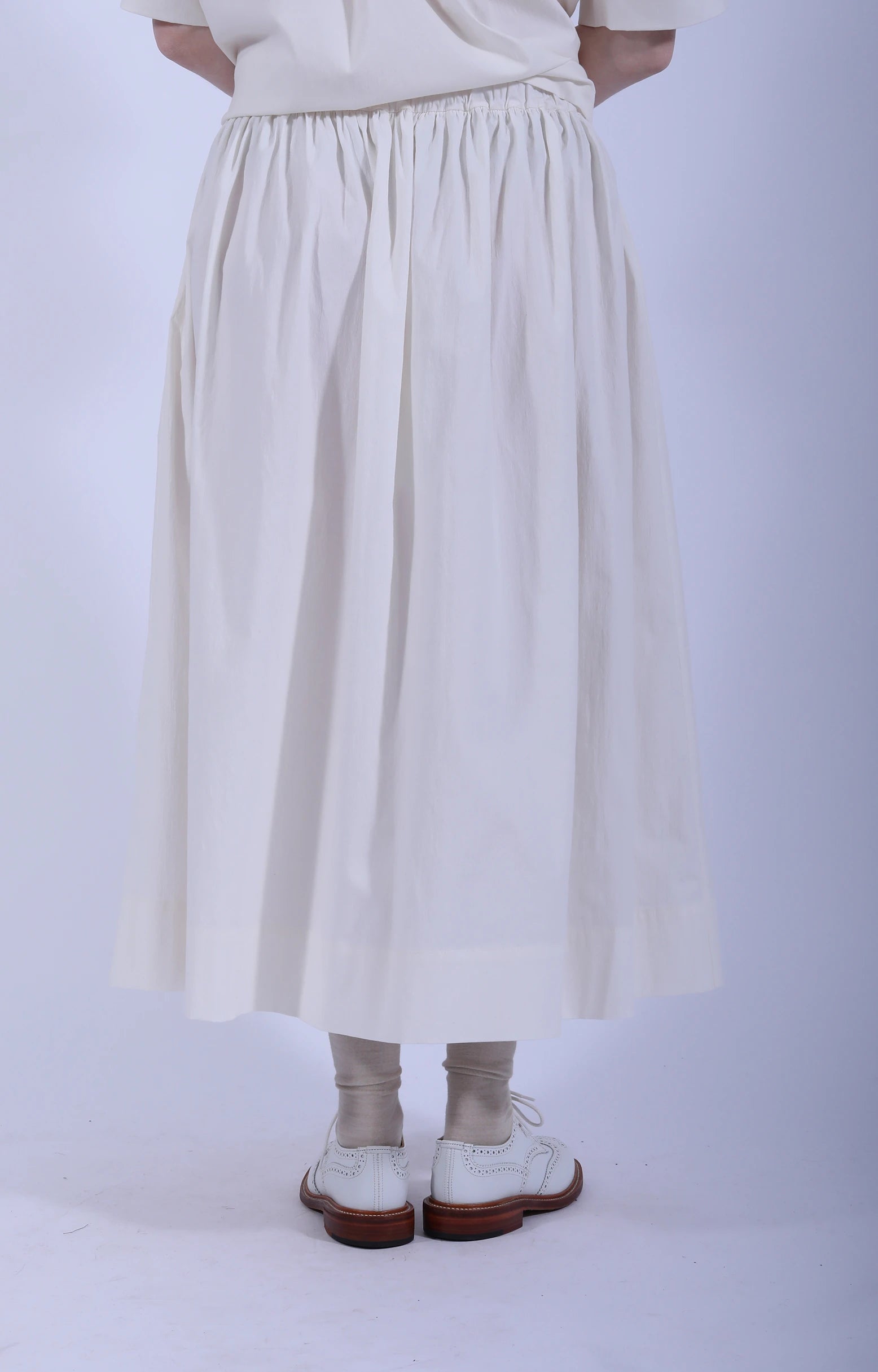 Cream White Skirt