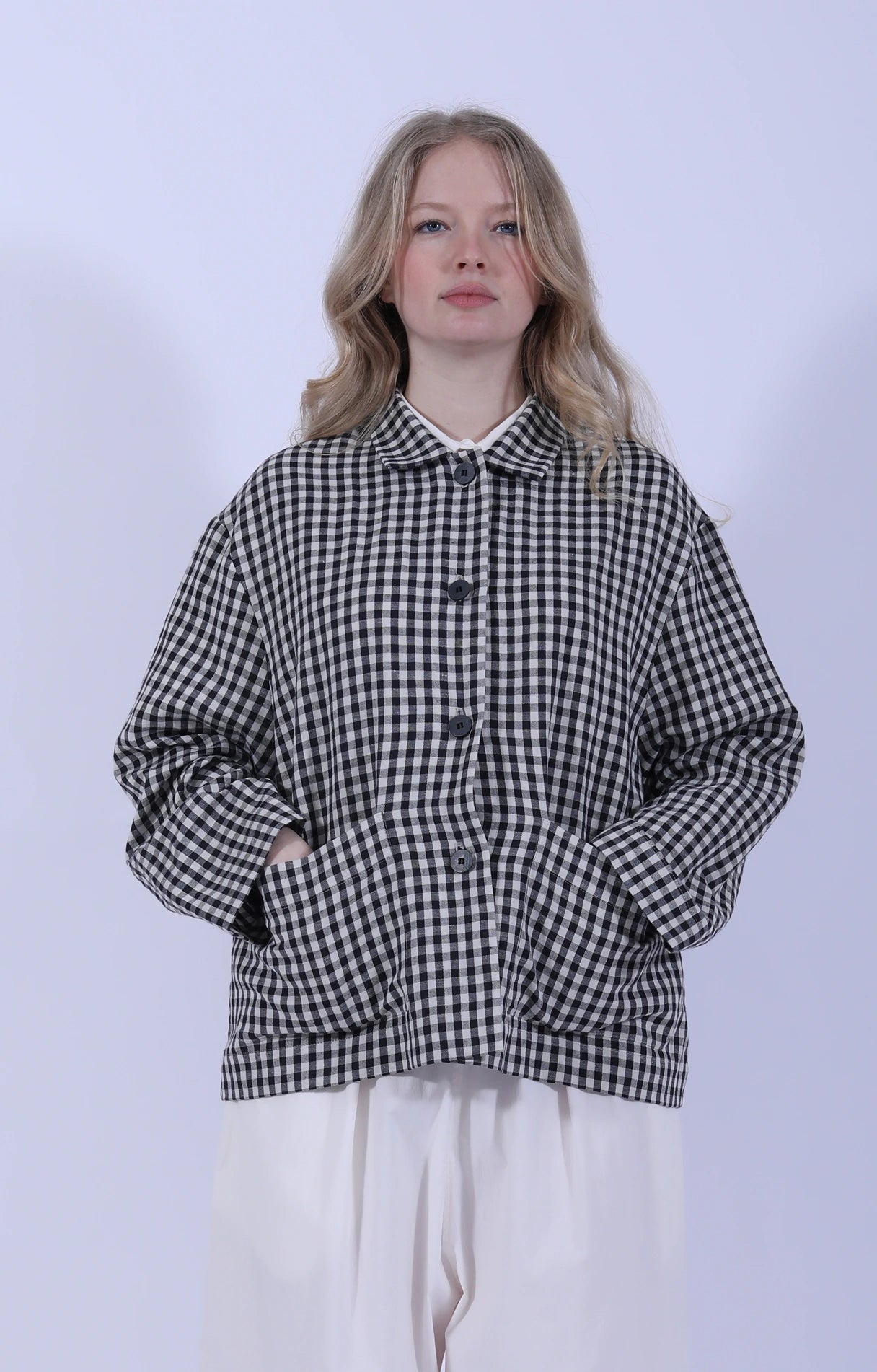 Checked Jacket W/ Pockets