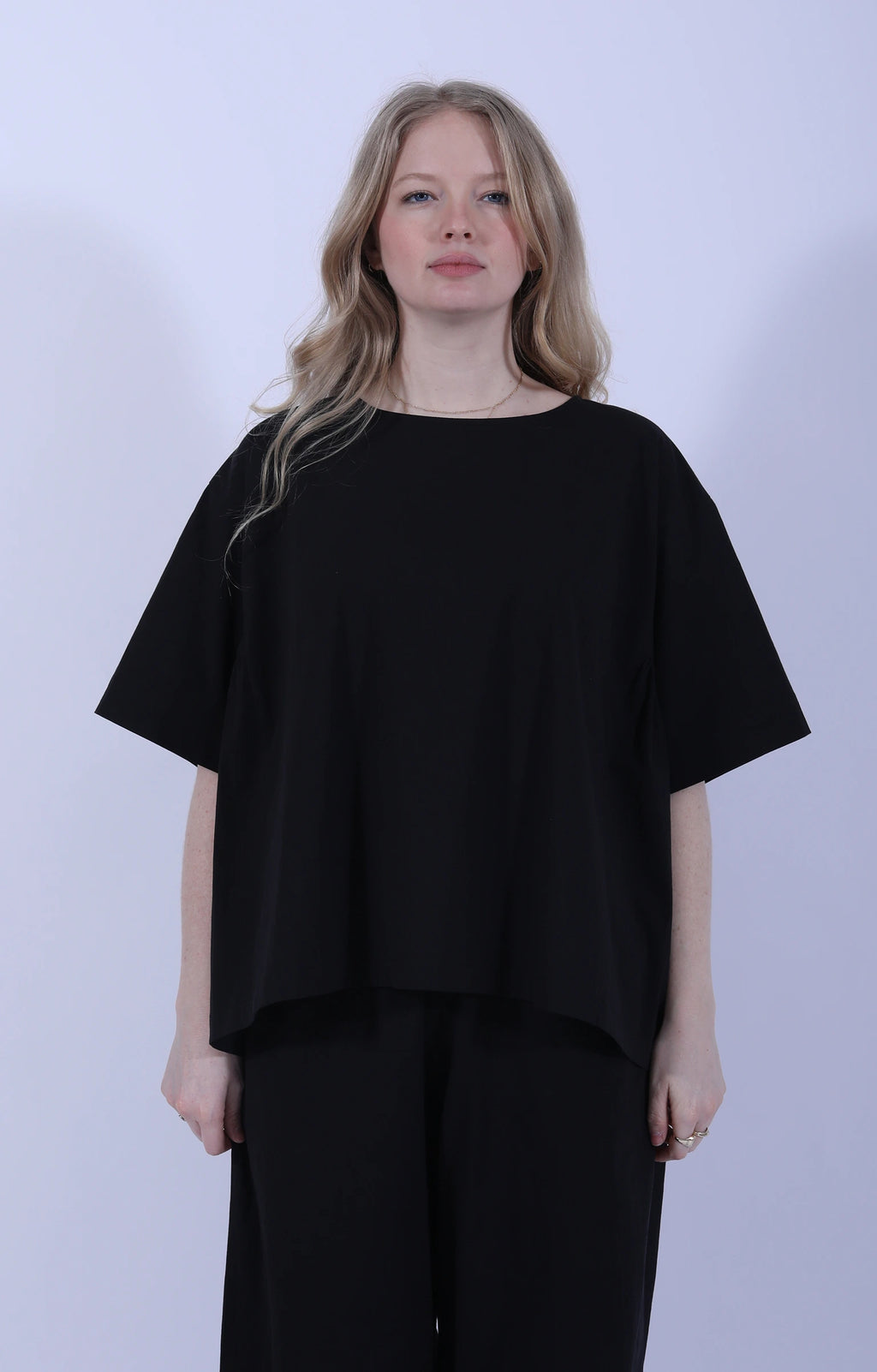 Side Gathers Top Black
