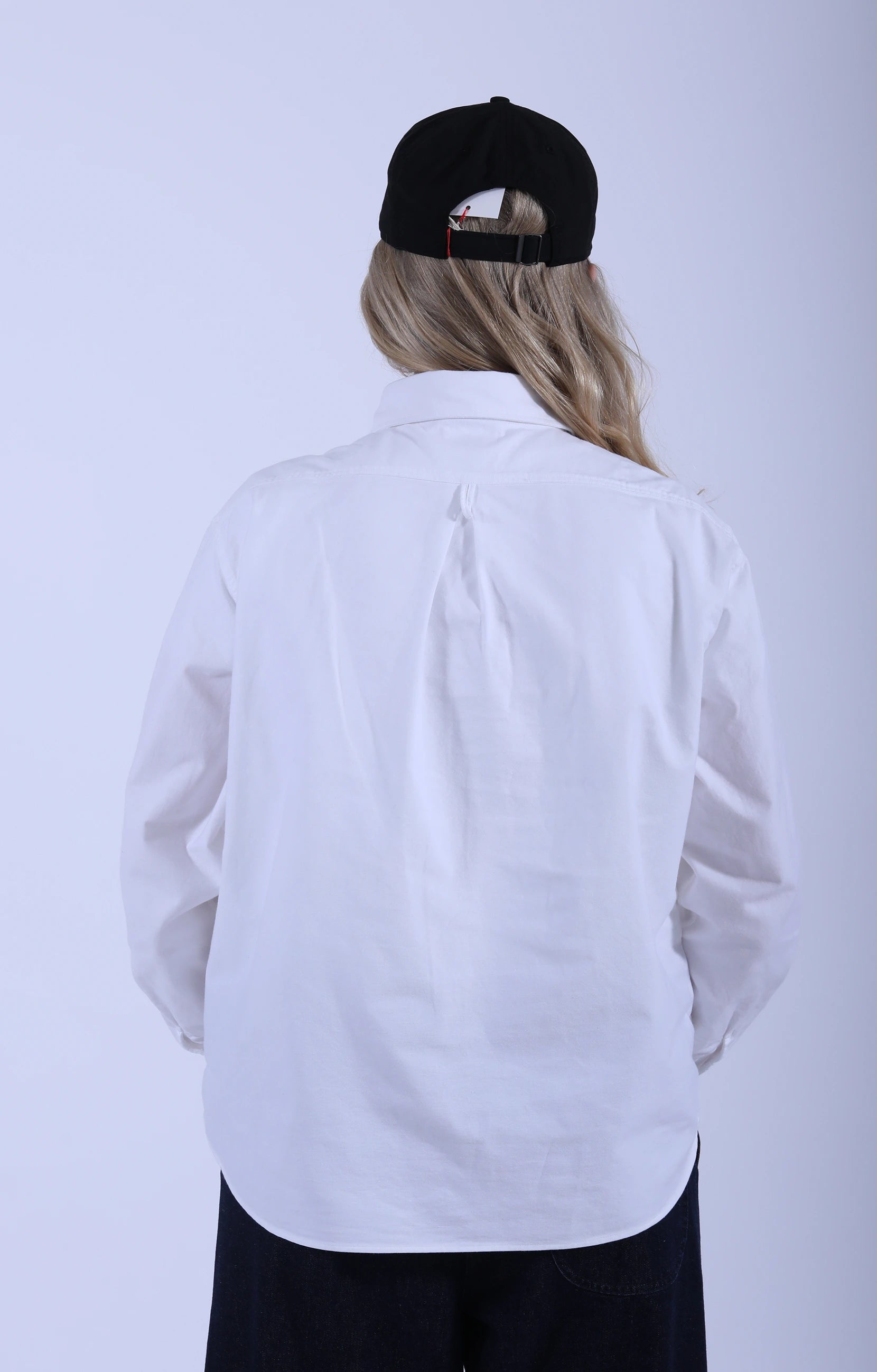 Round Collar P.O. Shirt White