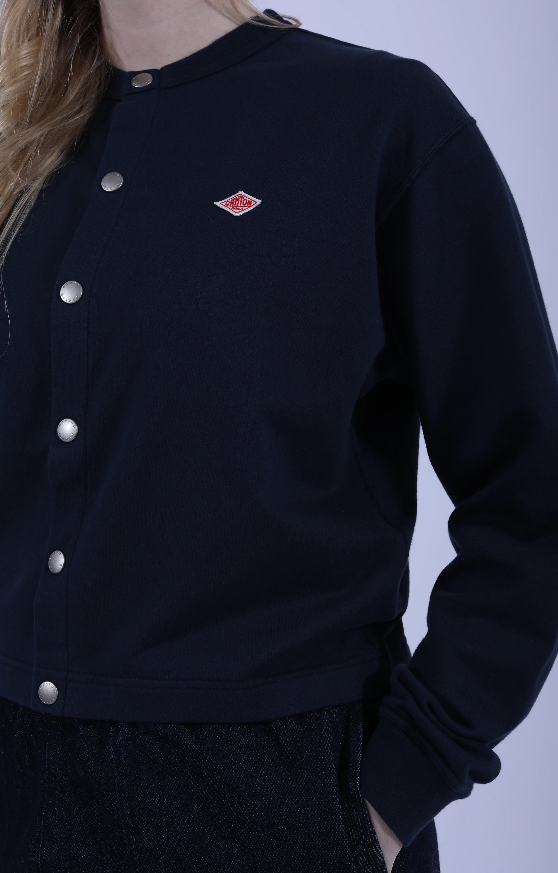 Crew Cardigan Jersey Navy