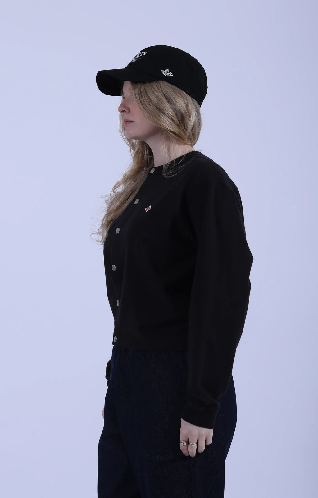Crew Cardigan Jersey Charcoal