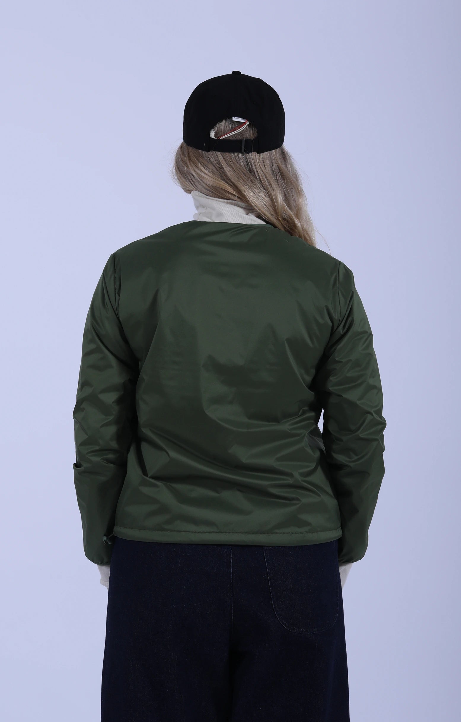 Insulation Collarless Jacket Olive