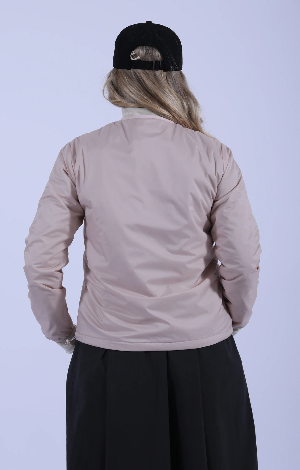 Insulation Collarless Jacket Pink