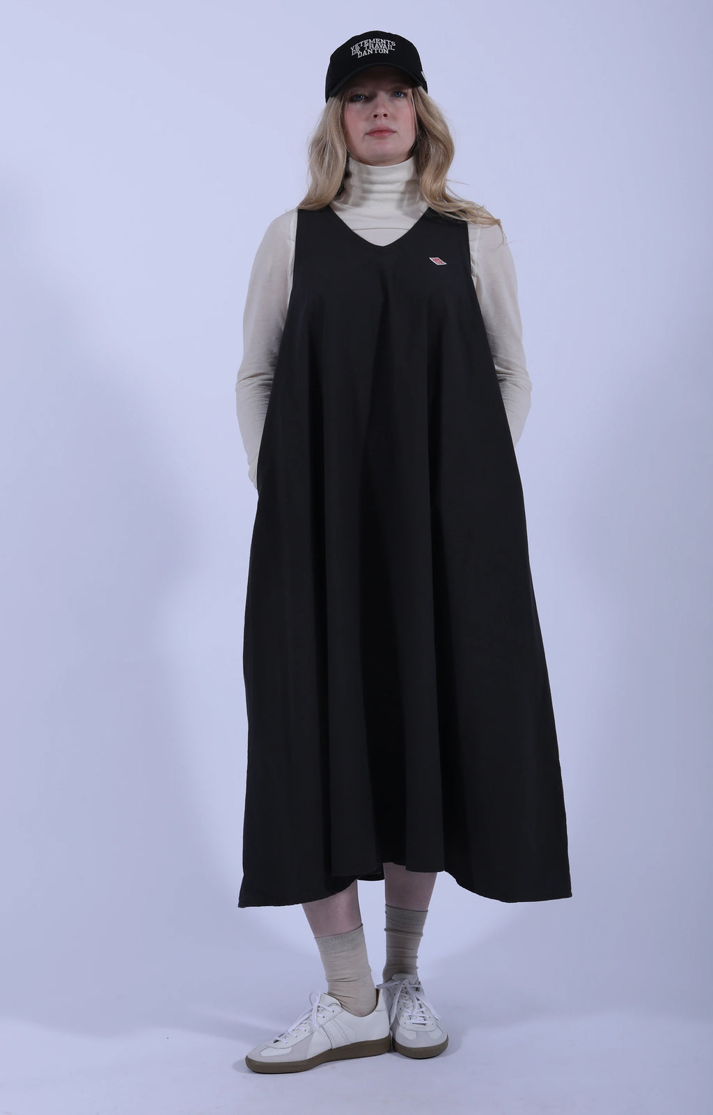 V Neck Dress Charcoal