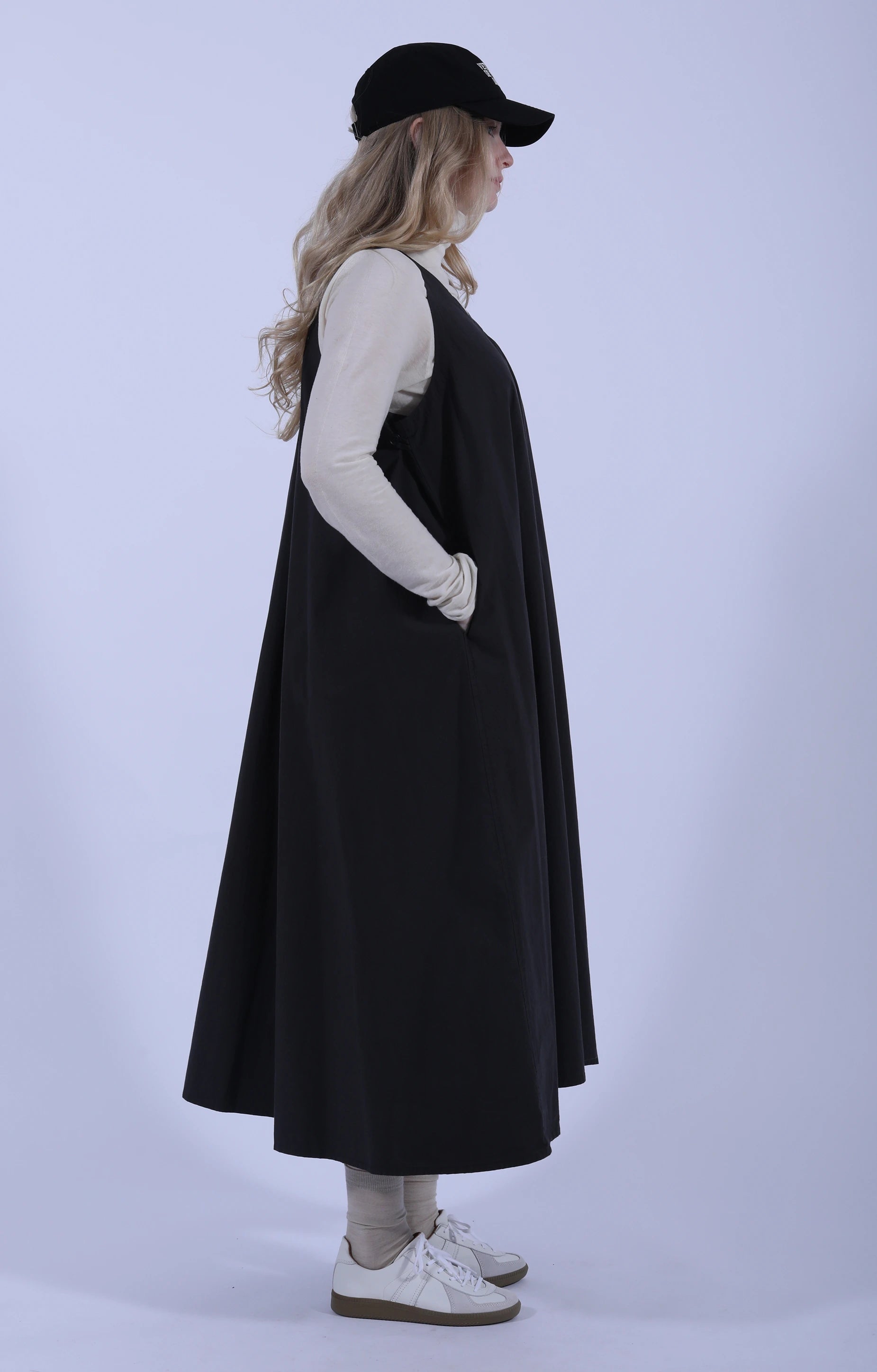 V Neck Dress Charcoal