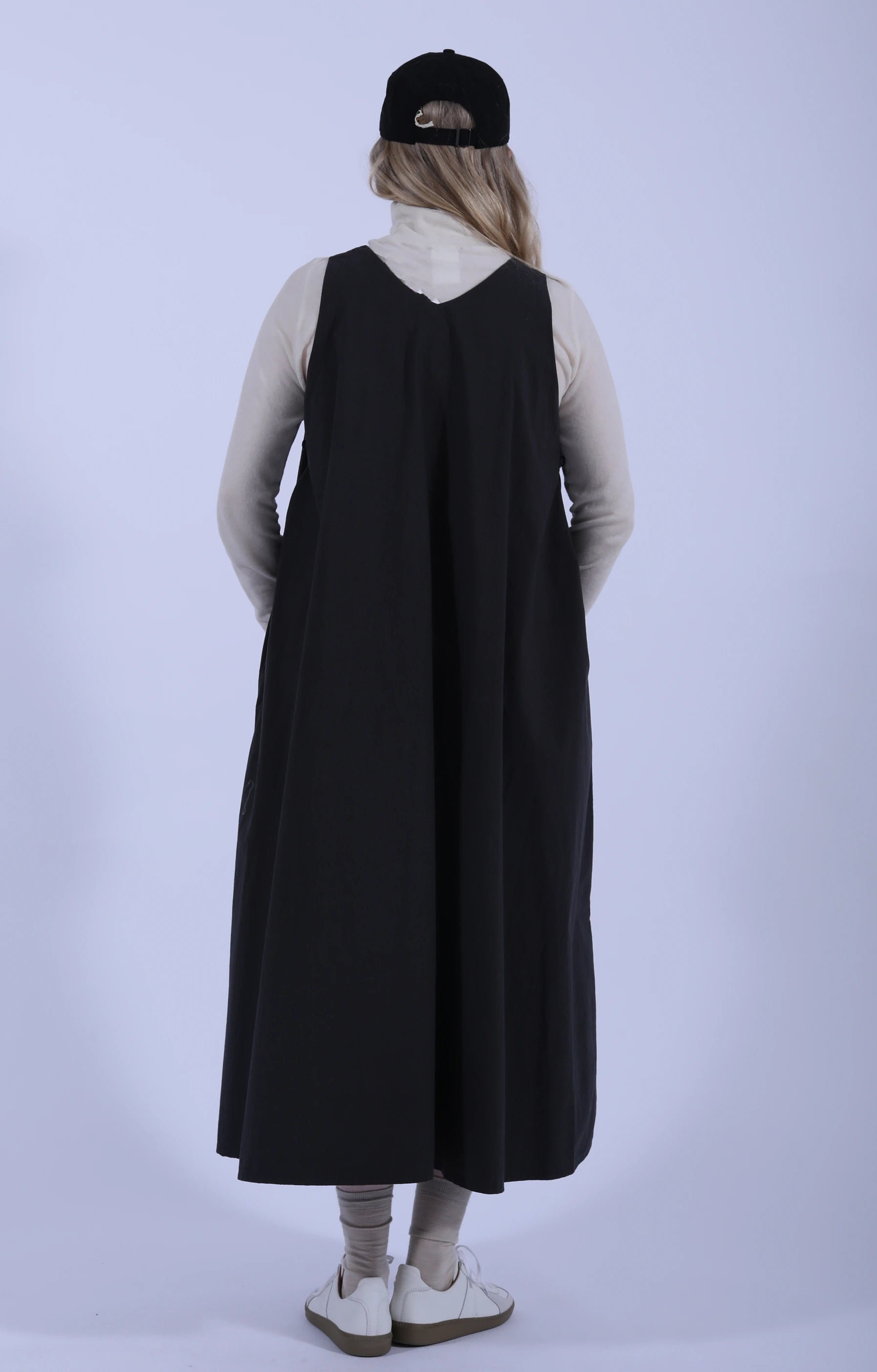V Neck Dress Charcoal