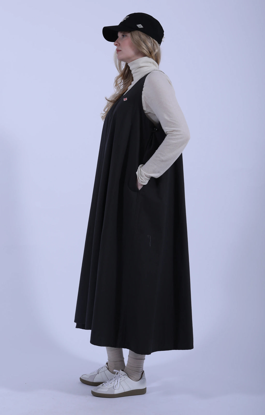 V Neck Dress Charcoal