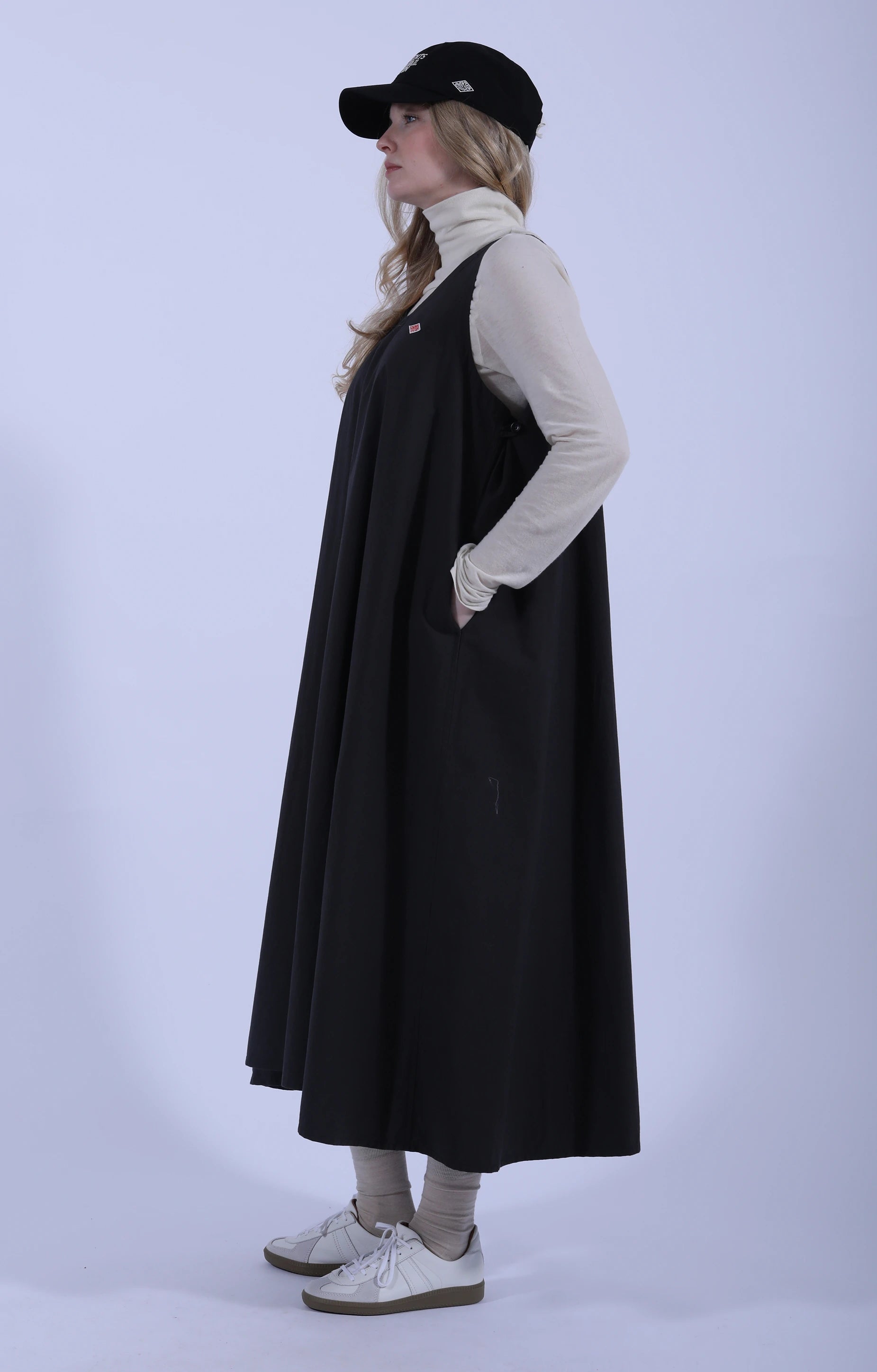 V Neck Dress Charcoal