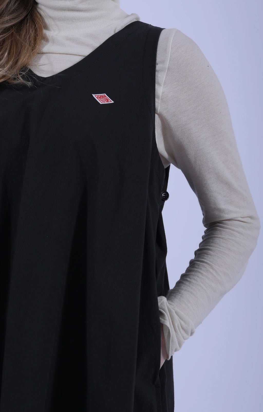 V Neck Dress Charcoal