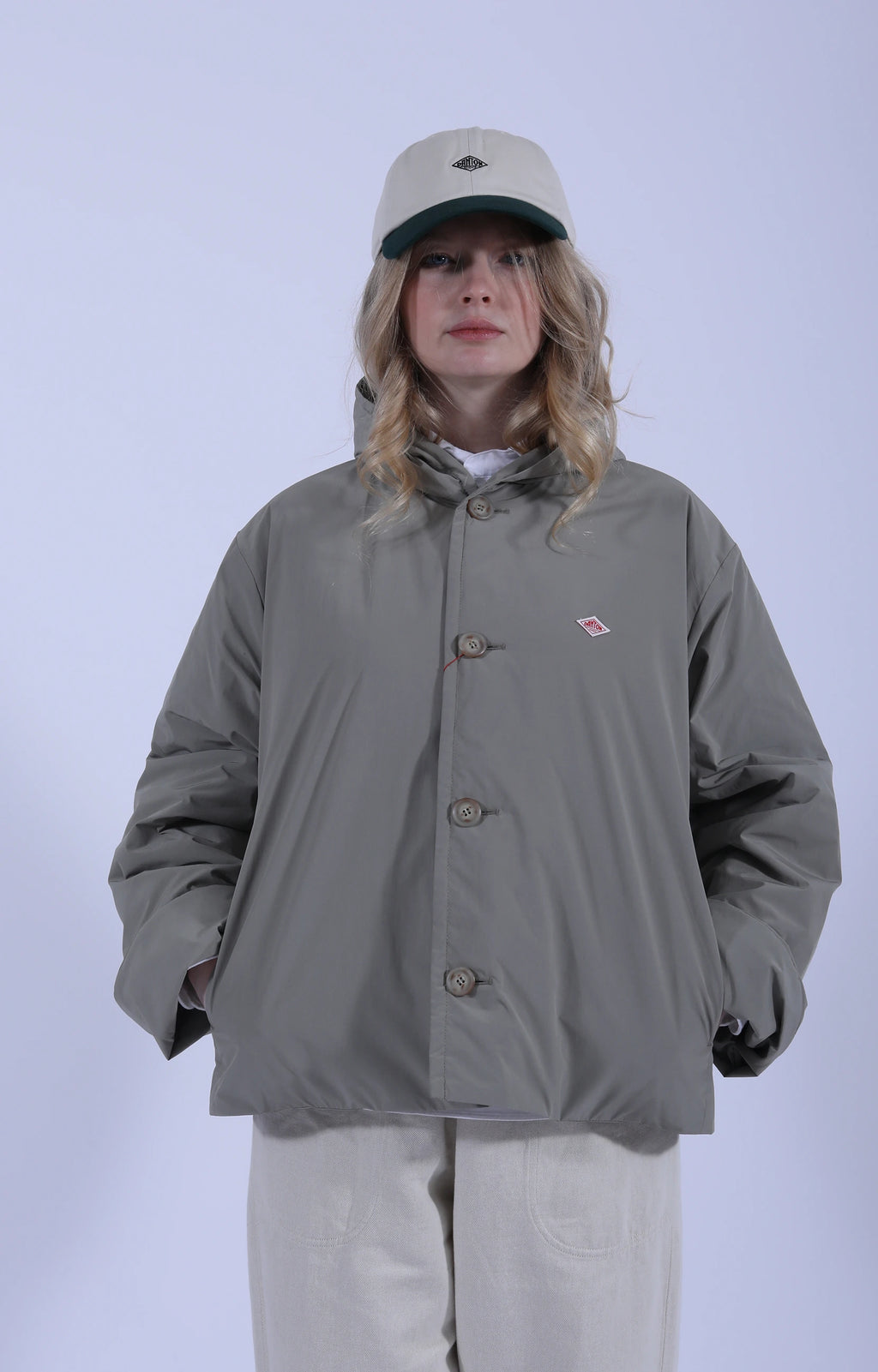 Hooded Jacket Taffeta Greige