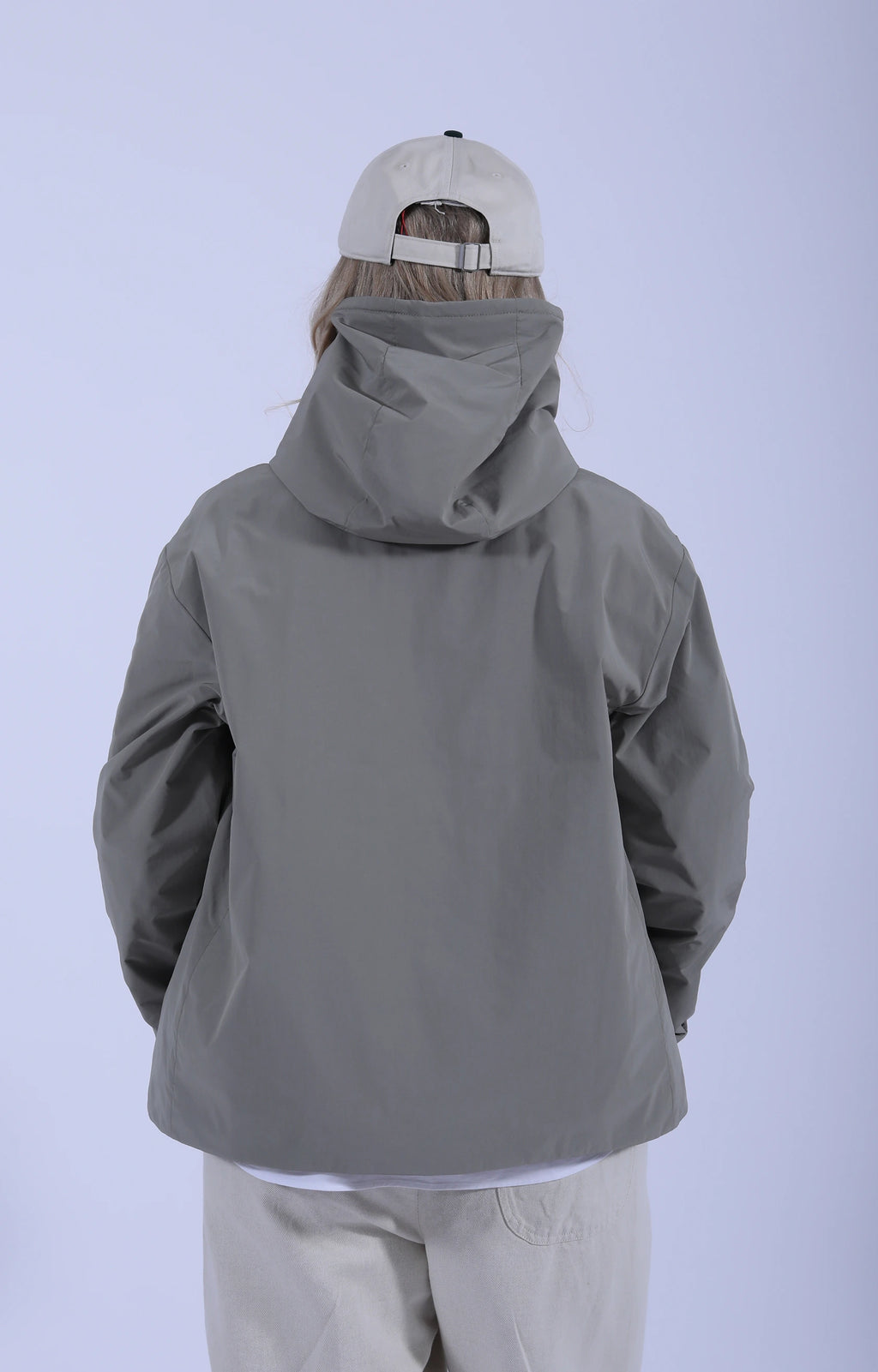 Hooded Jacket Taffeta Greige