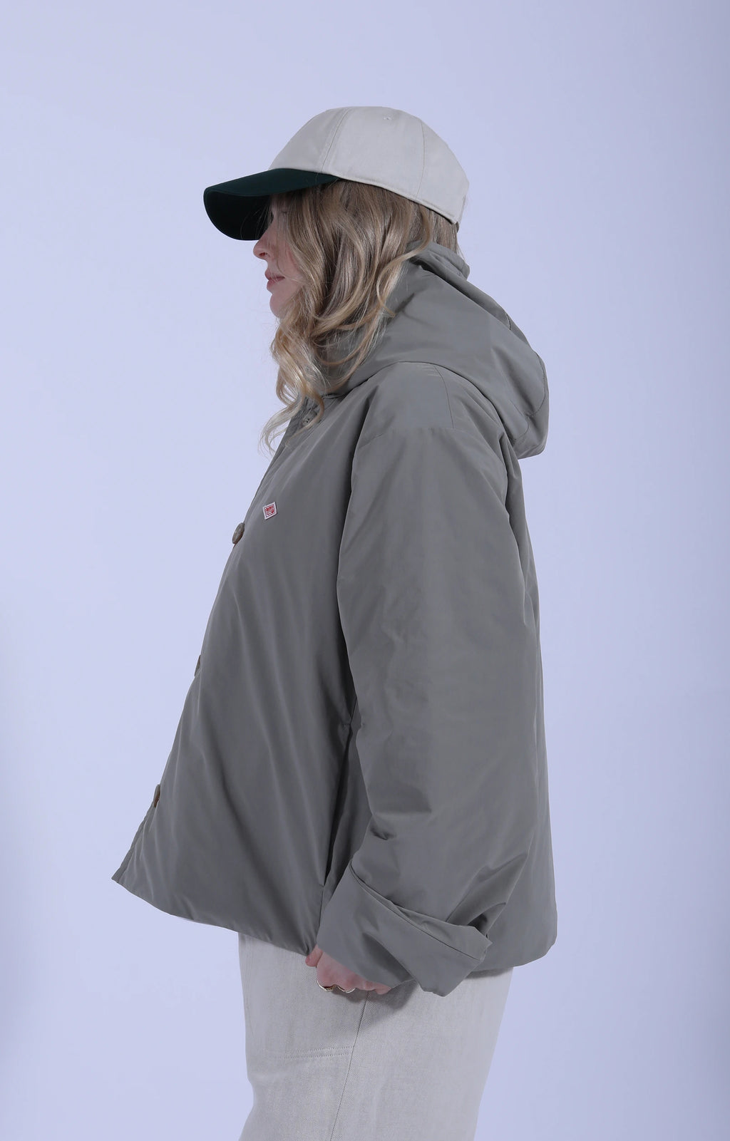 Hooded Jacket Taffeta Greige