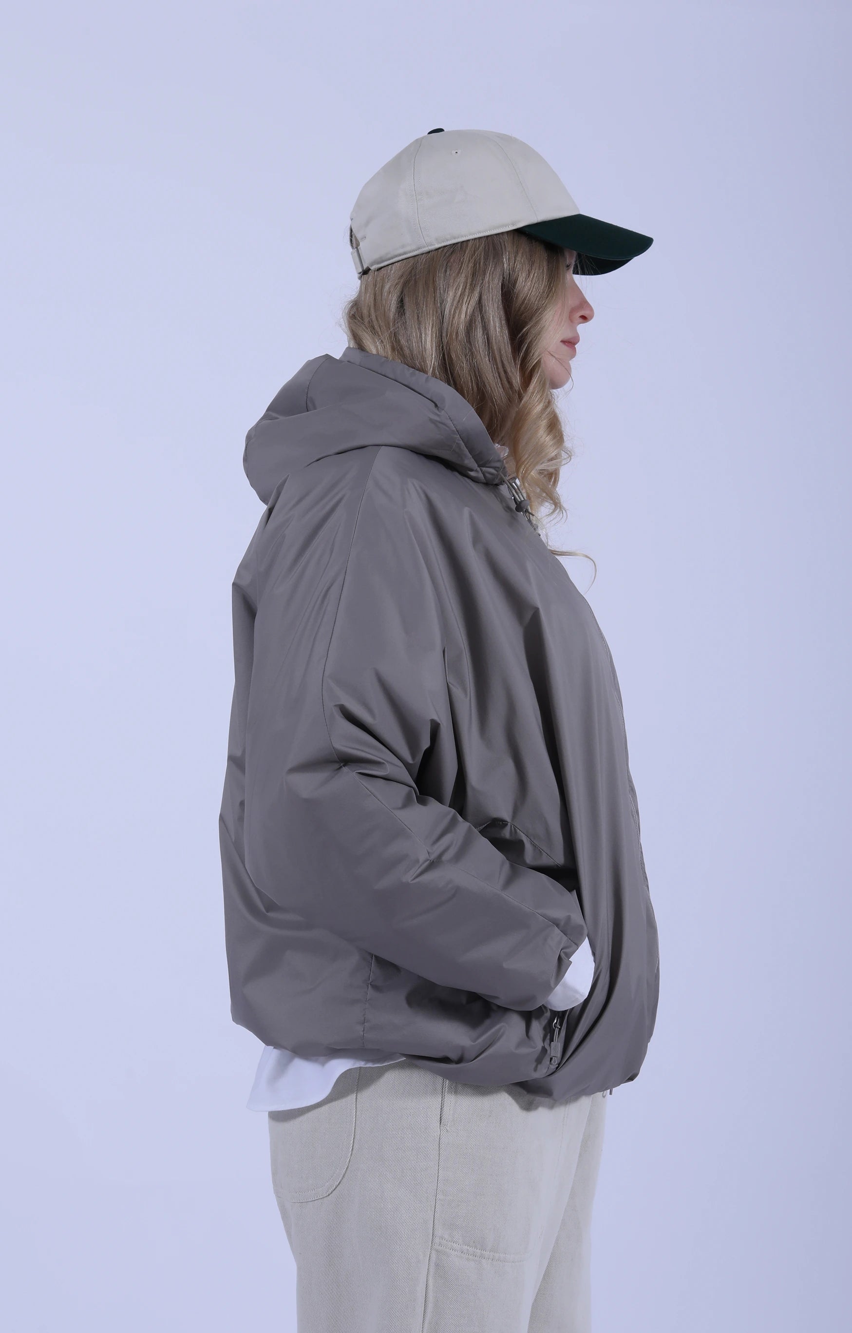 Insulation Hooded Jacket Taupe