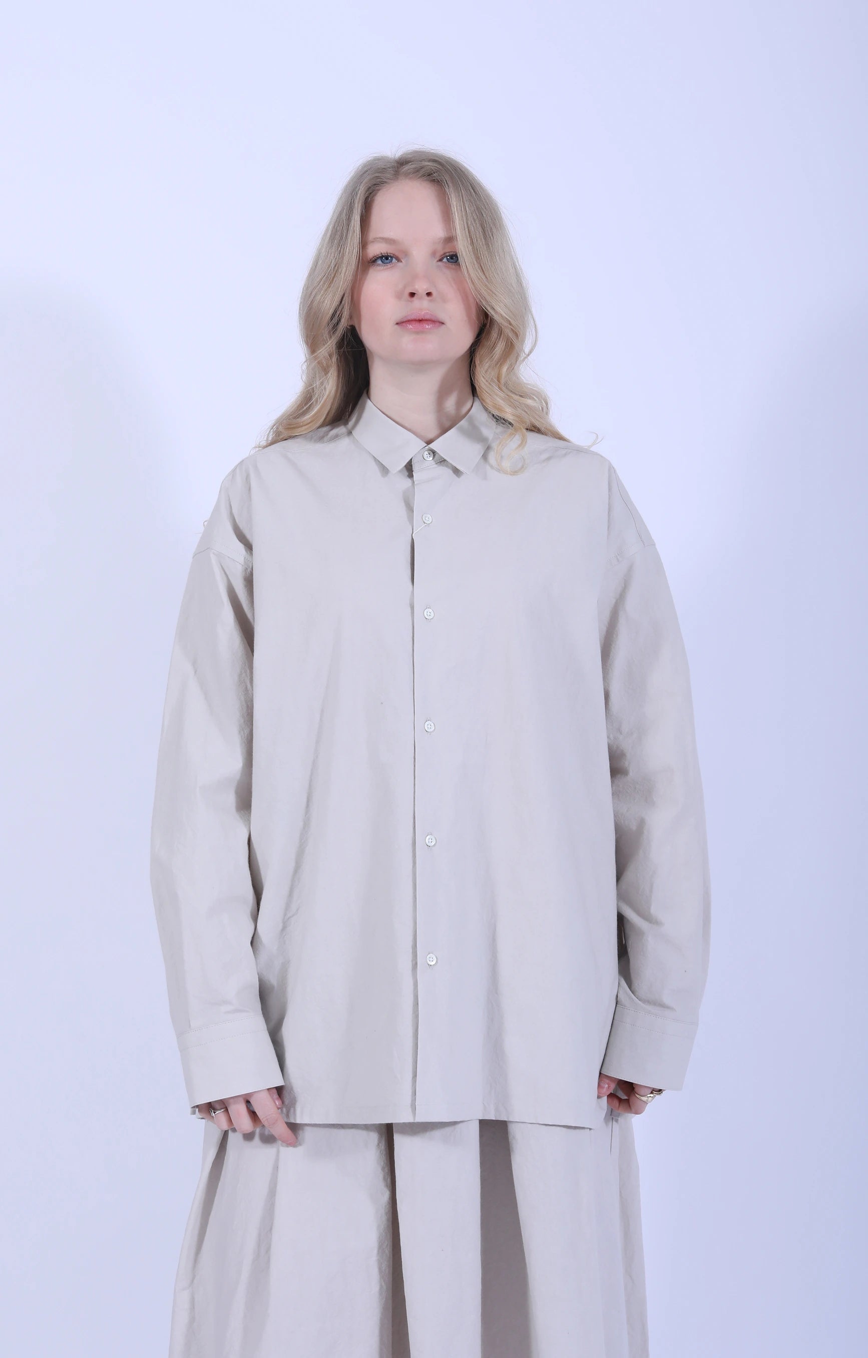 Cotton Shirt Light Gray