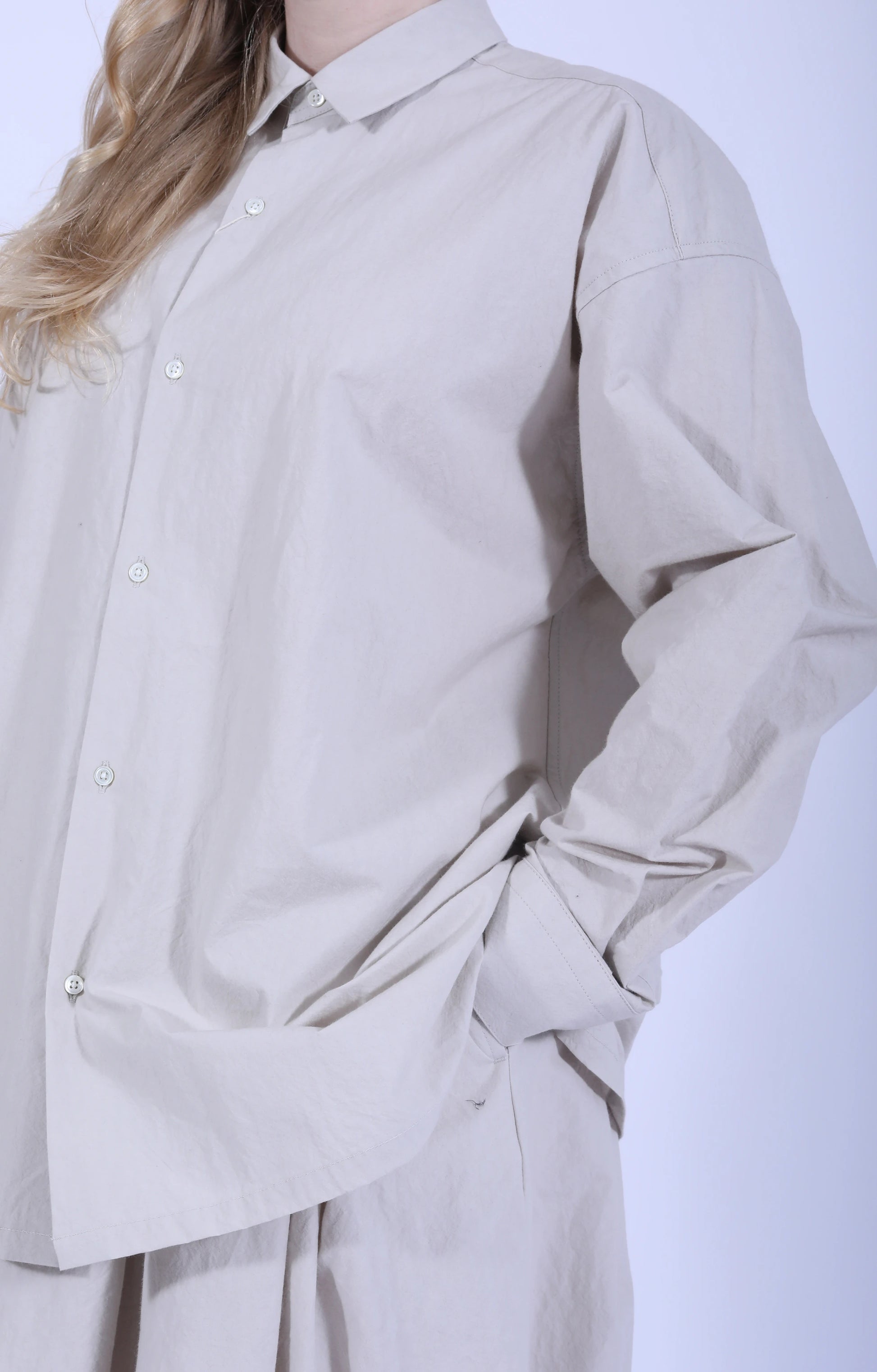 Cotton Shirt Light Gray