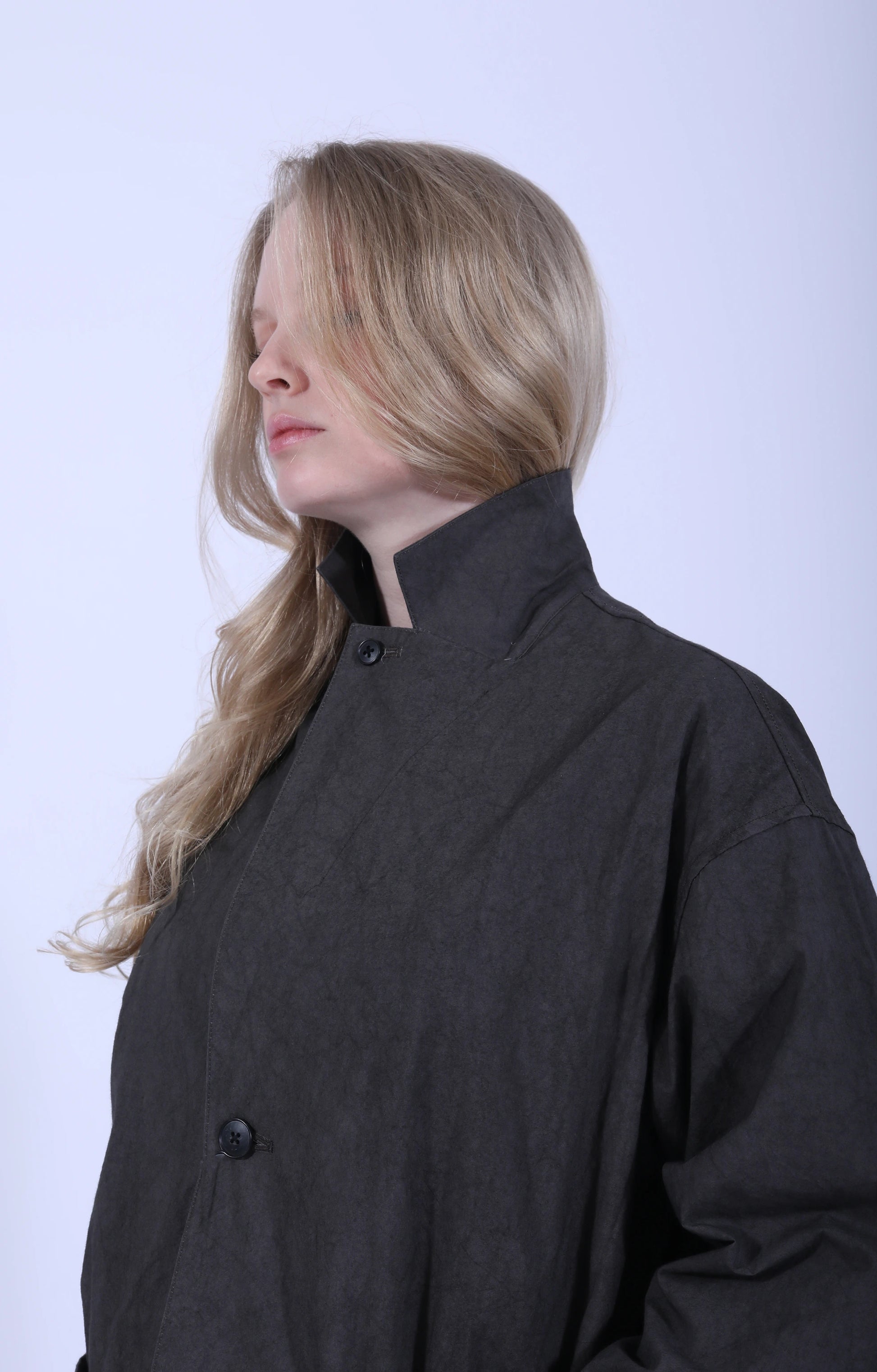 Tailored Collar Jacket Charcoal