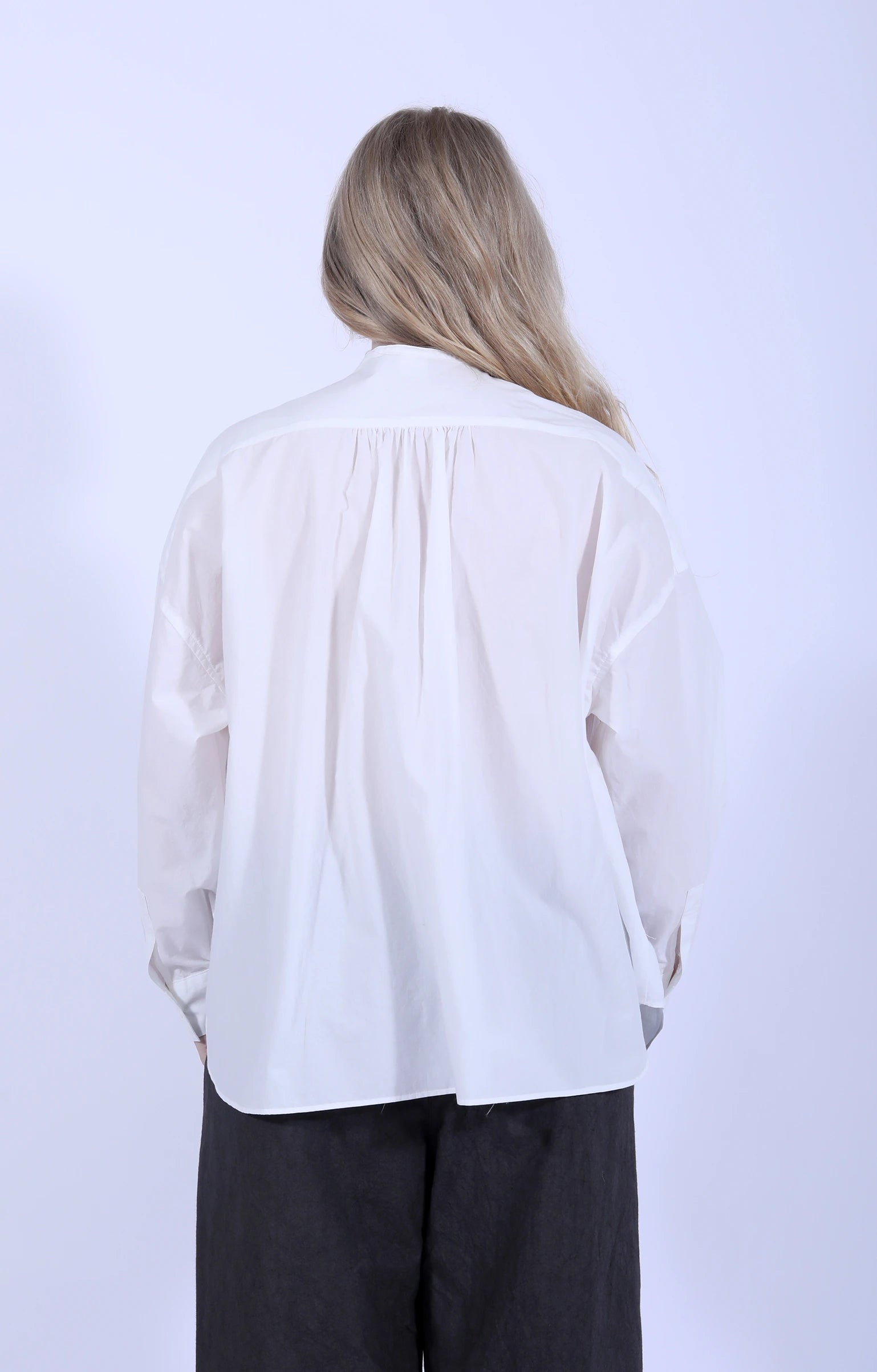 Cotton Frill Wide Shirt Off-White