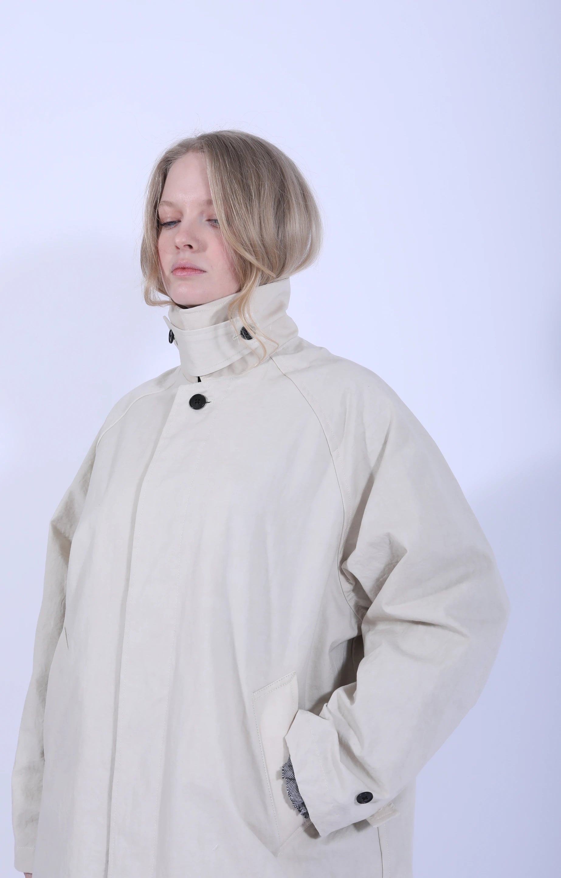 Cotton Bal Coat Ivory
