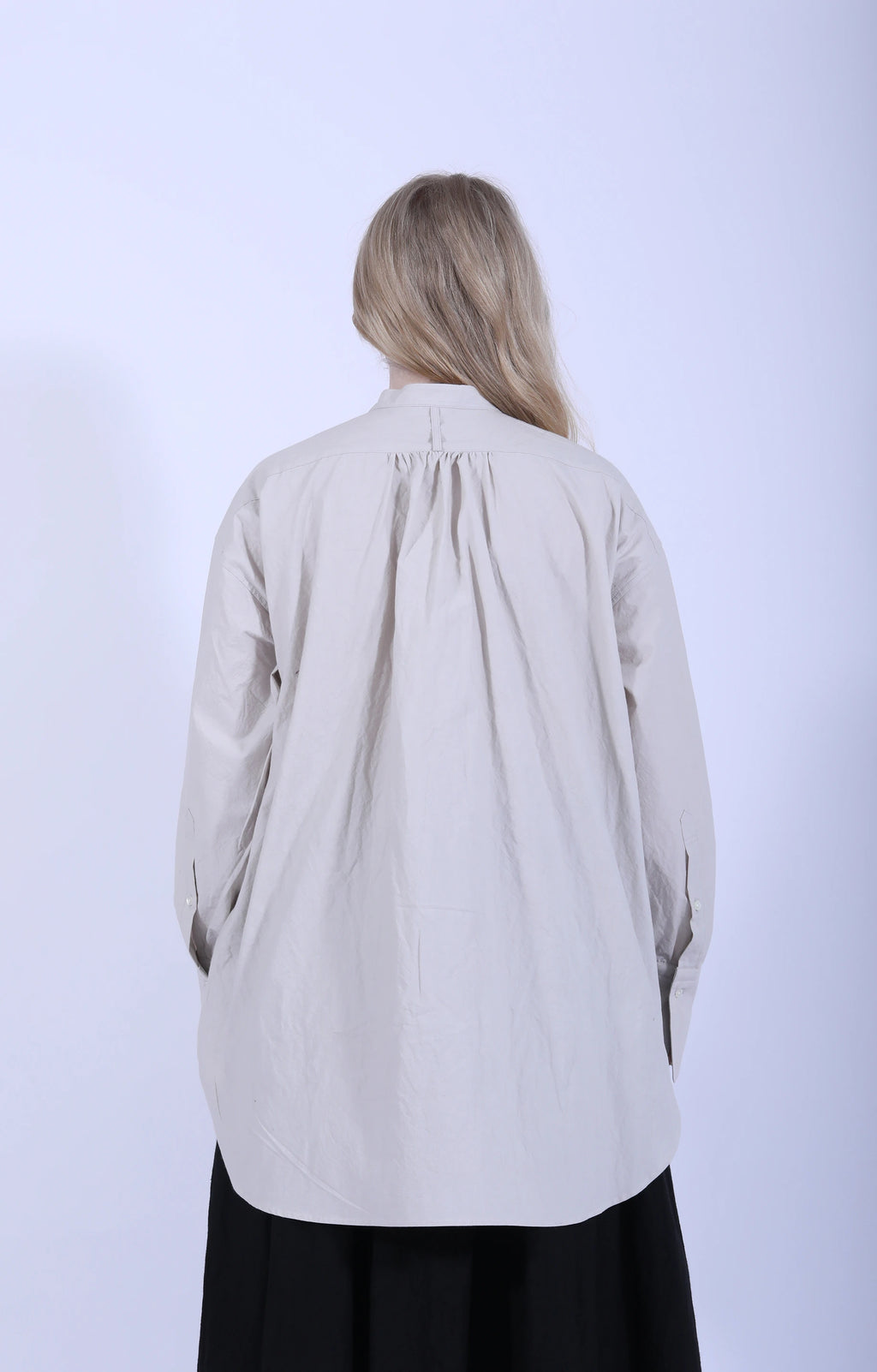Cotton Tunic Shirt Light Gray