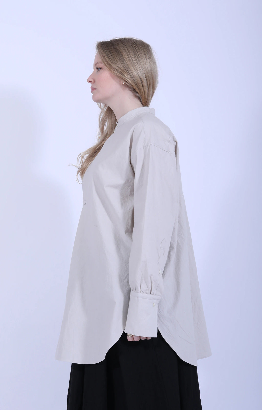 Cotton Tunic Shirt Light Gray