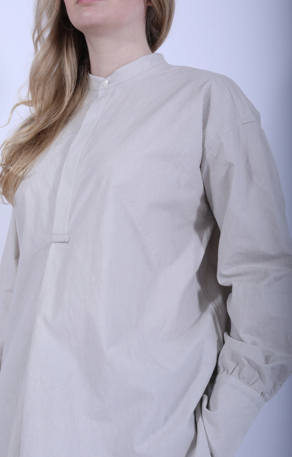 Cotton Tunic Shirt Light Gray