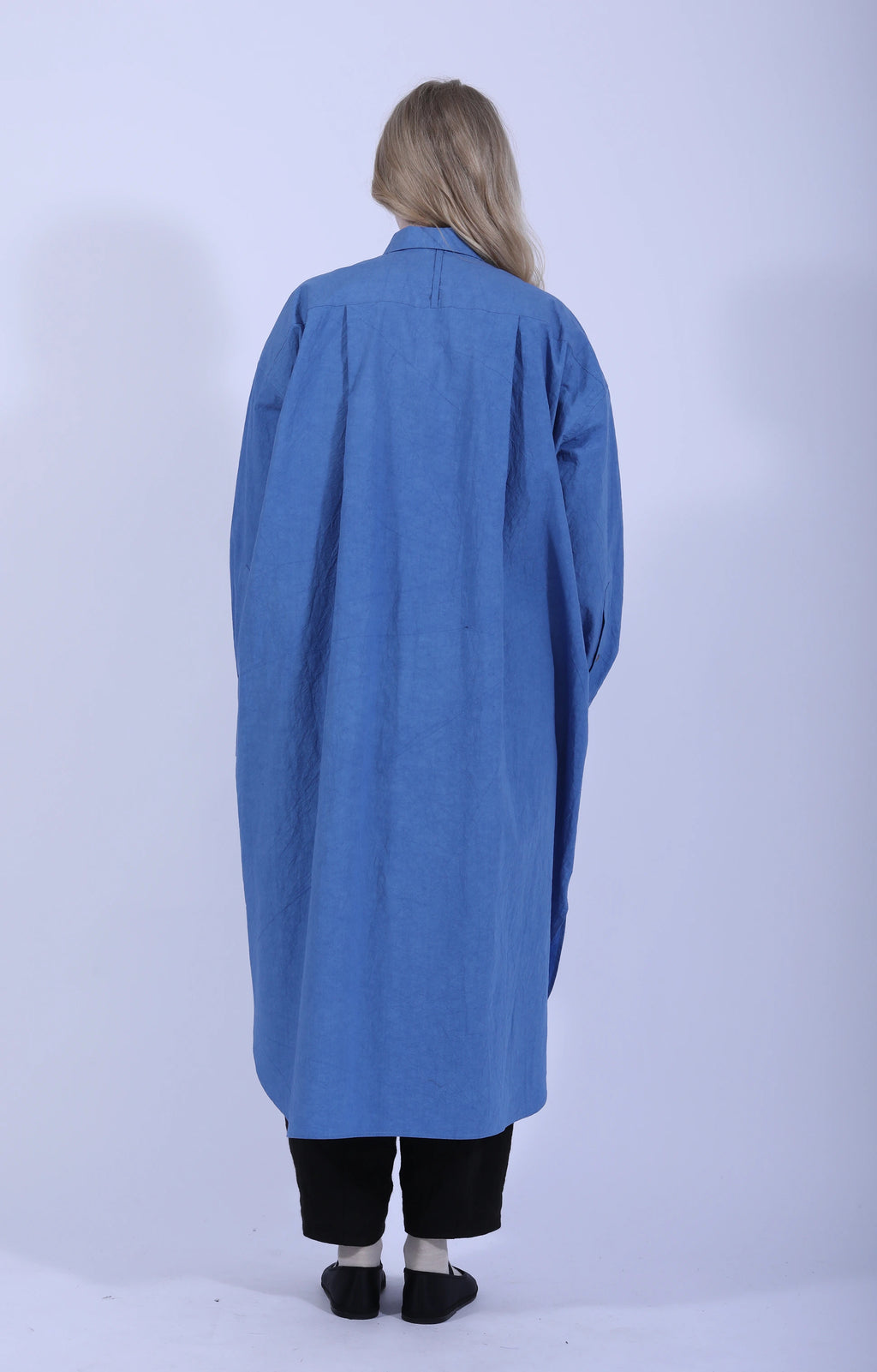 Wide Shirt Dress Blue