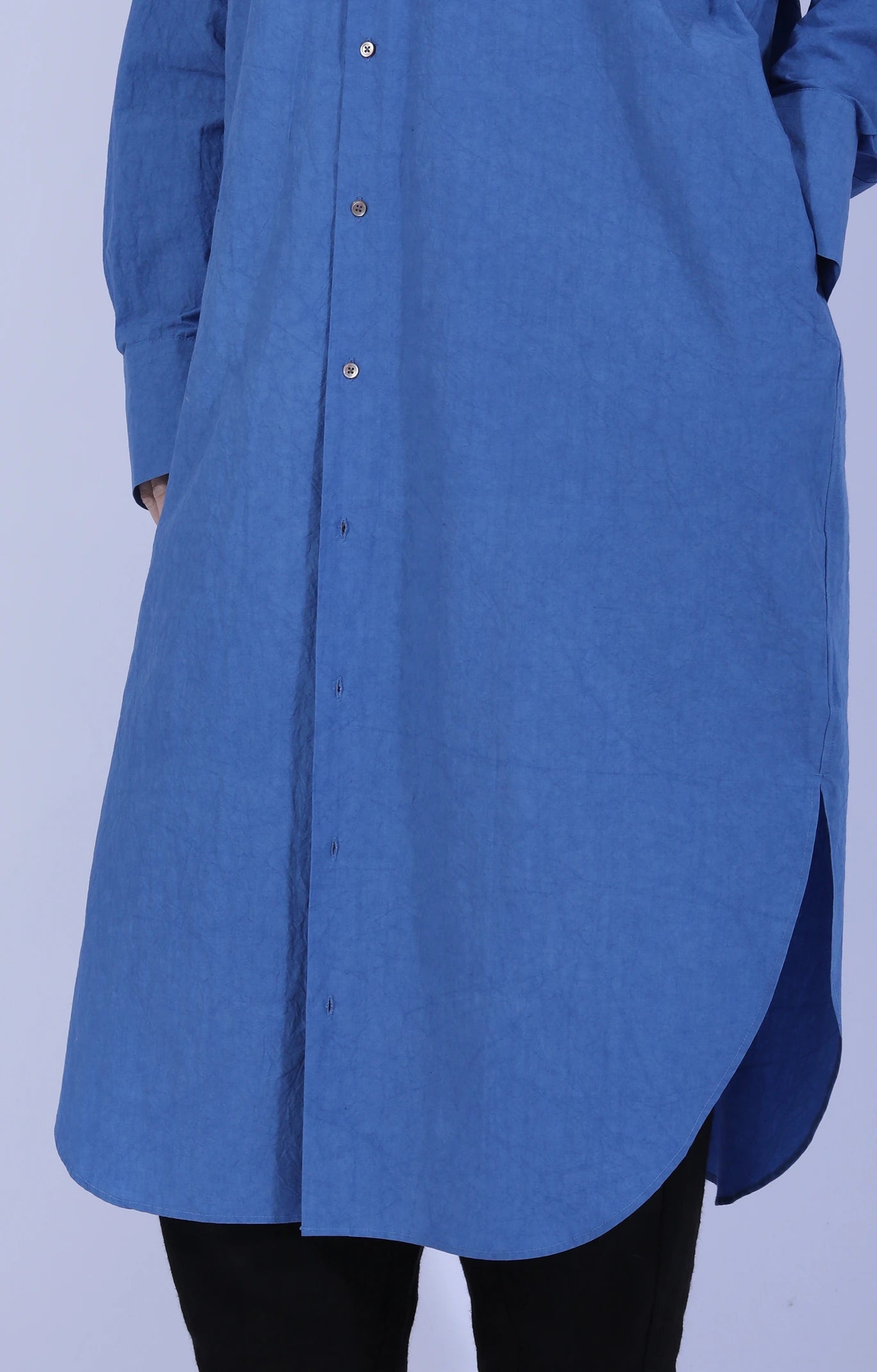 Wide Shirt Dress Blue