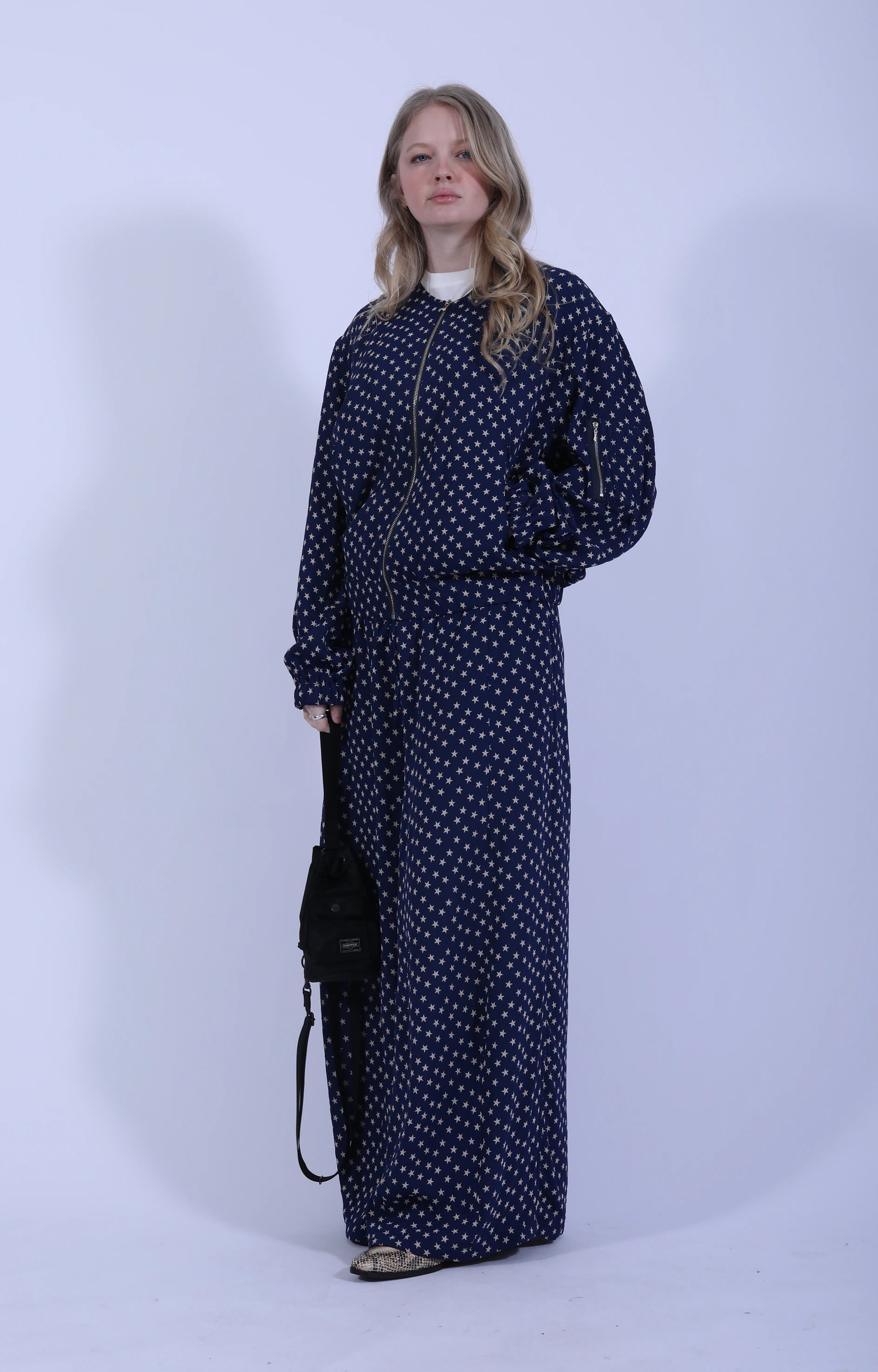 H.D. Baggy Pant Jacq. Navy/Star