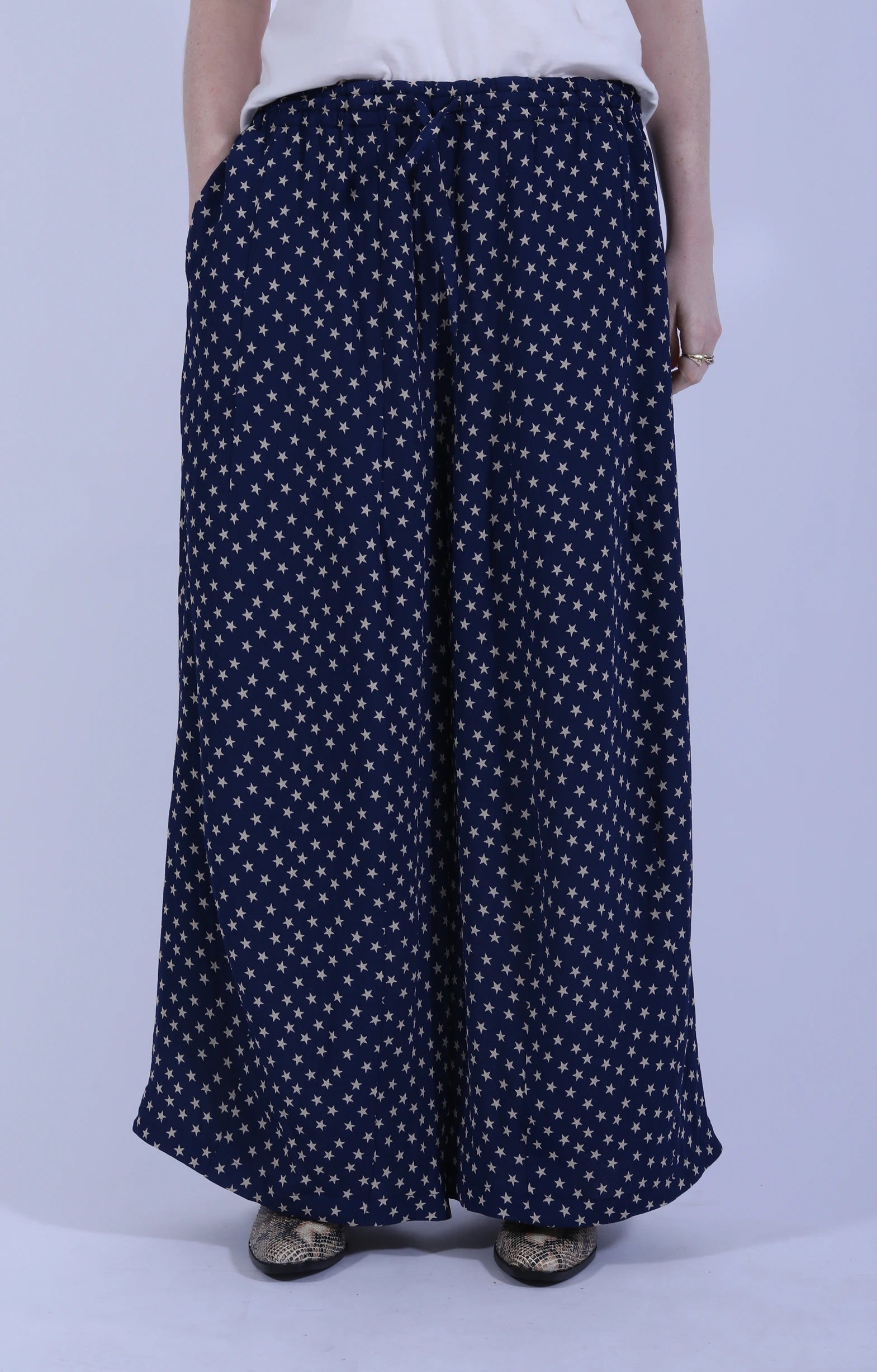 H.D. Baggy Pant Jacq. Navy/Star