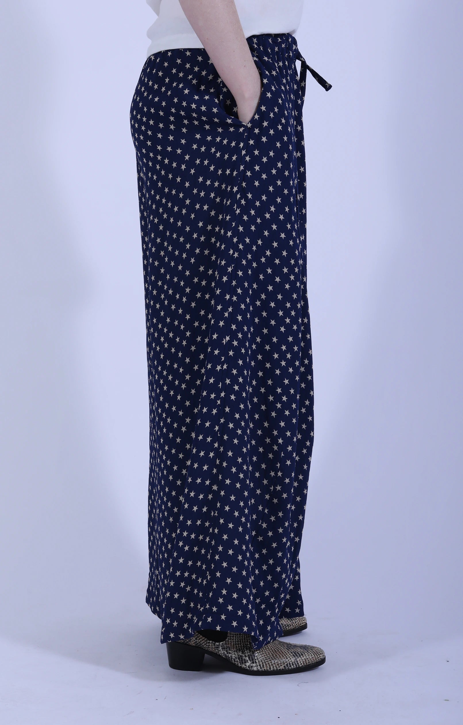 H.D. Baggy Pant Jacq. Navy/Star