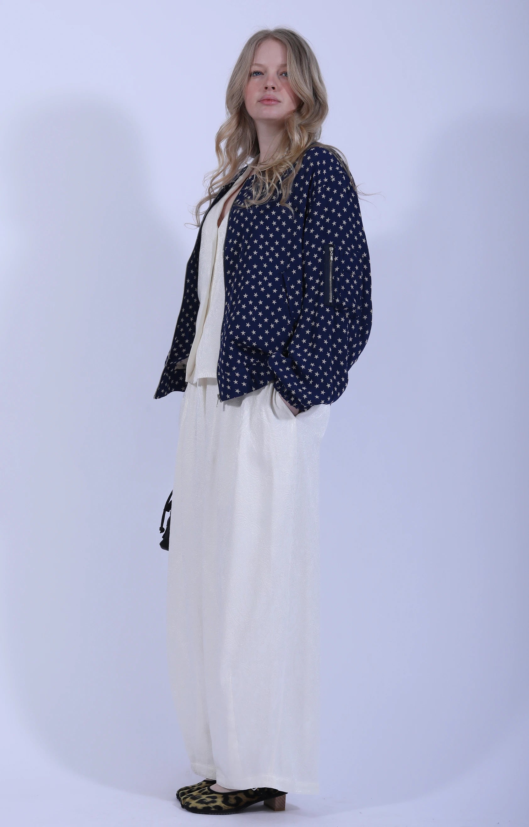 French Sleeves Blouse Paisley Jacq. Off White