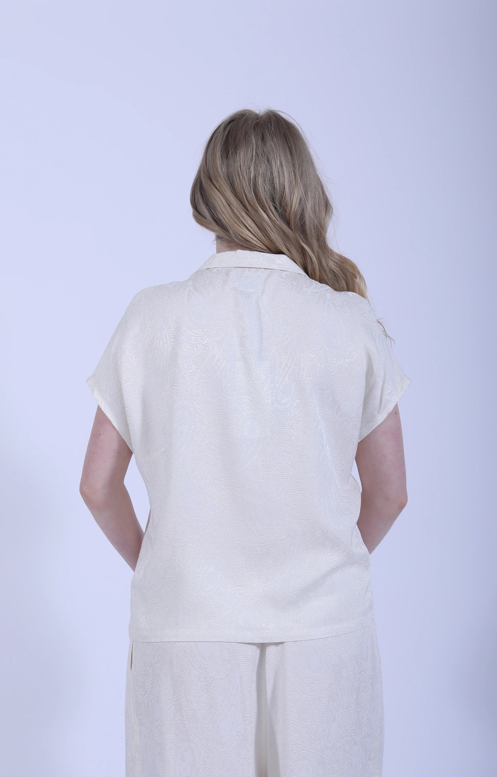 French Sleeves Blouse Paisley Jacq. Off White