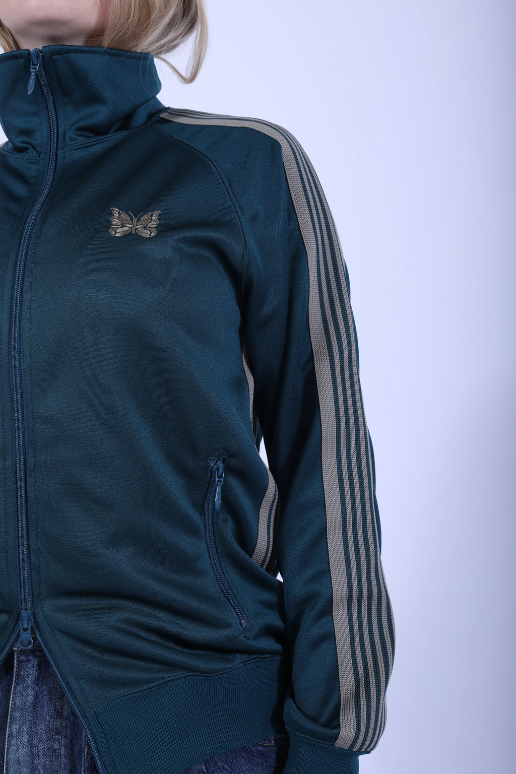 Track Jacket Poly Smooth Green